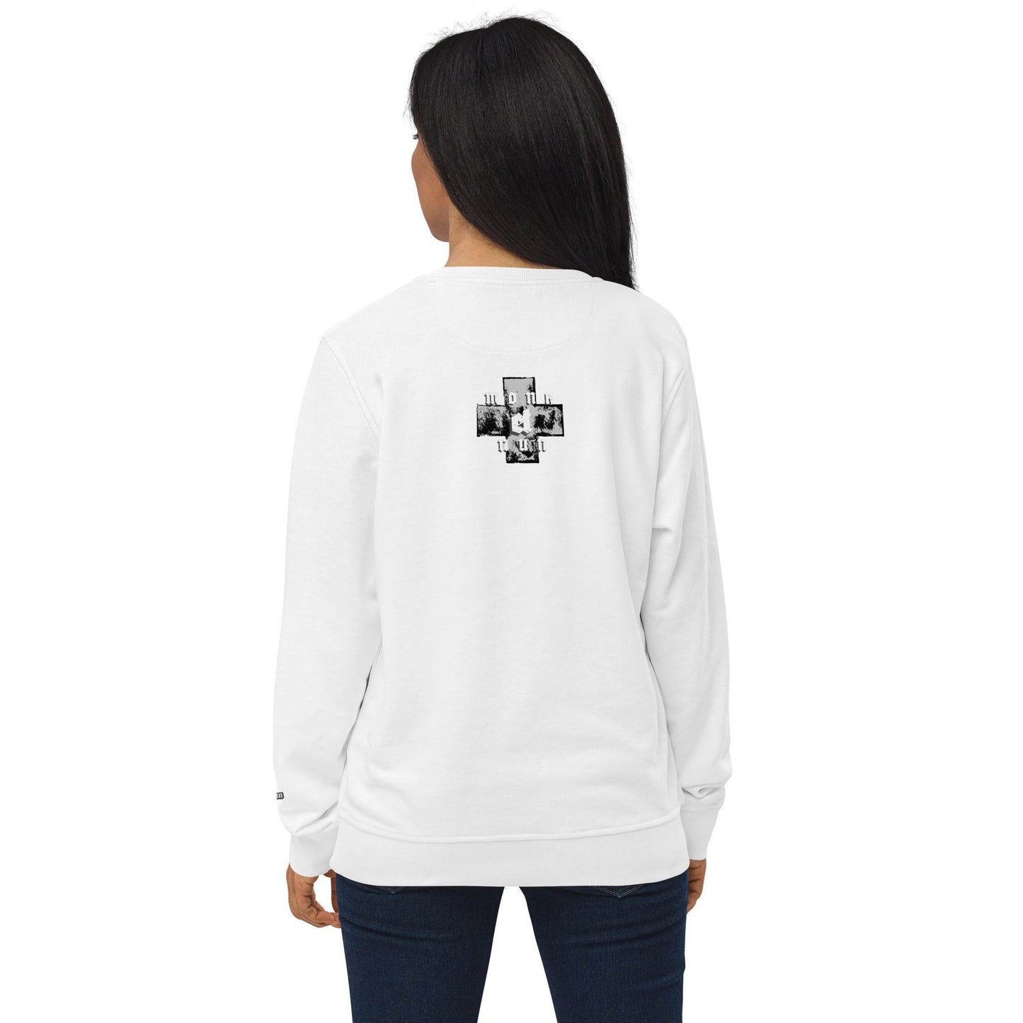 Unisex organic 80% cotton sweatshirt Always think positive - Monk&Nun UnisexClothing