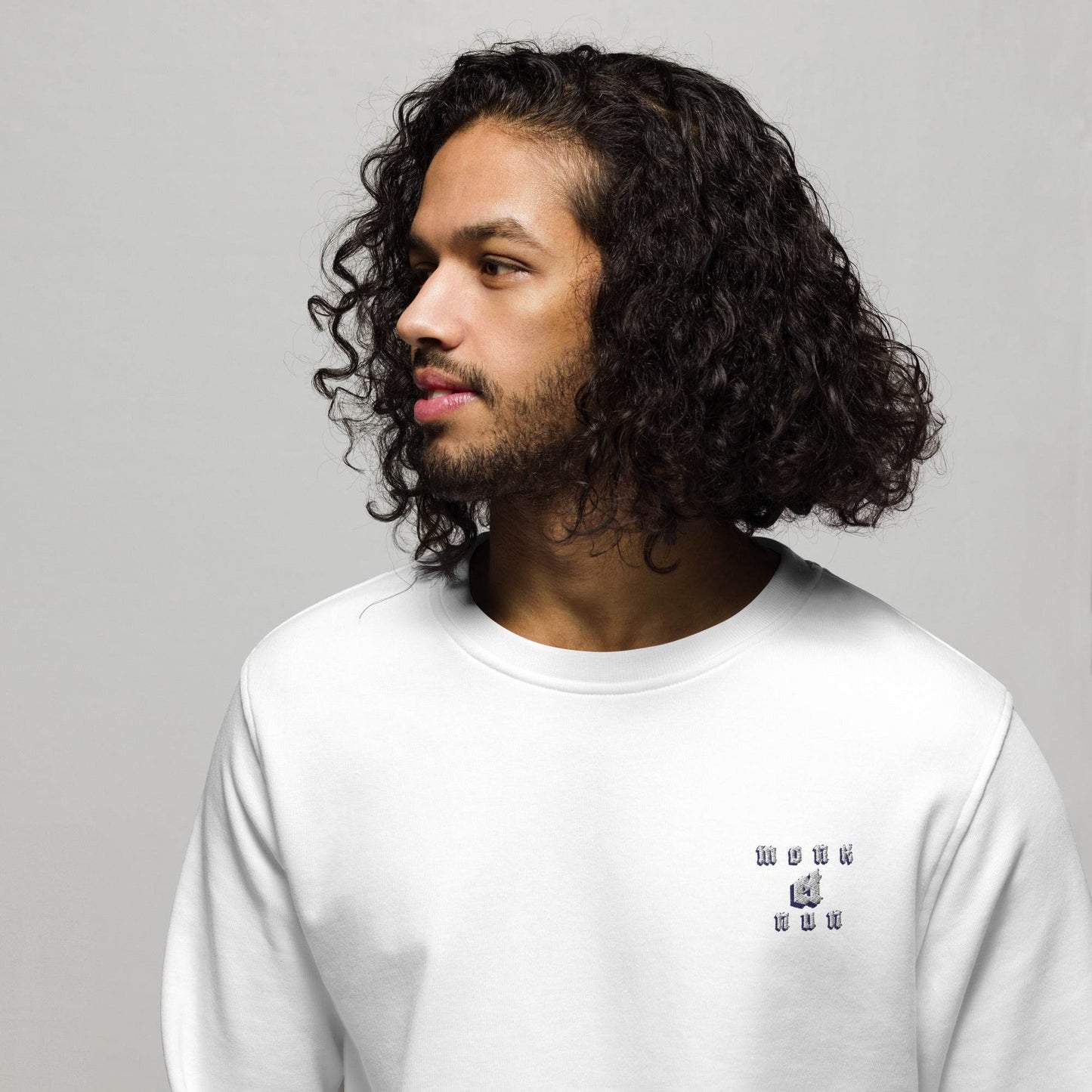Unisex organic 80% cotton sweatshirt Always think positive - Monk&Nun UnisexClothing