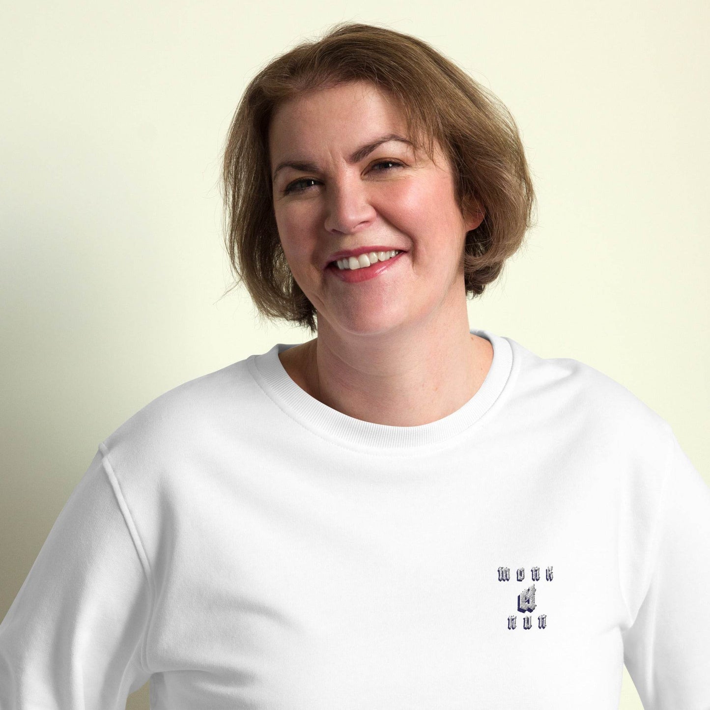 Unisex organic 80% cotton sweatshirt Always think positive - Monk&Nun UnisexClothing
