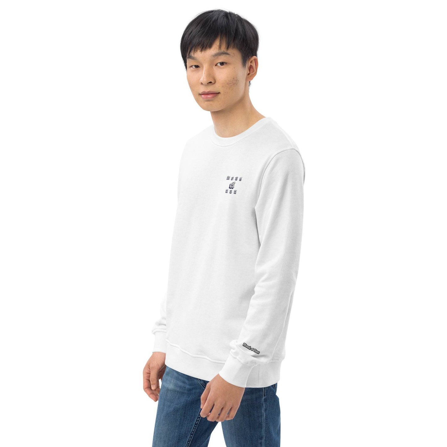 Unisex organic 80% cotton sweatshirt Always think positive - Monk&Nun UnisexClothing