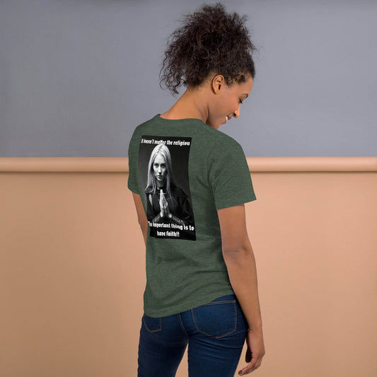 Unisex 100% combed and ring-spun cotton t-shirt Design #3 - Monk&Nun UnisexClothing