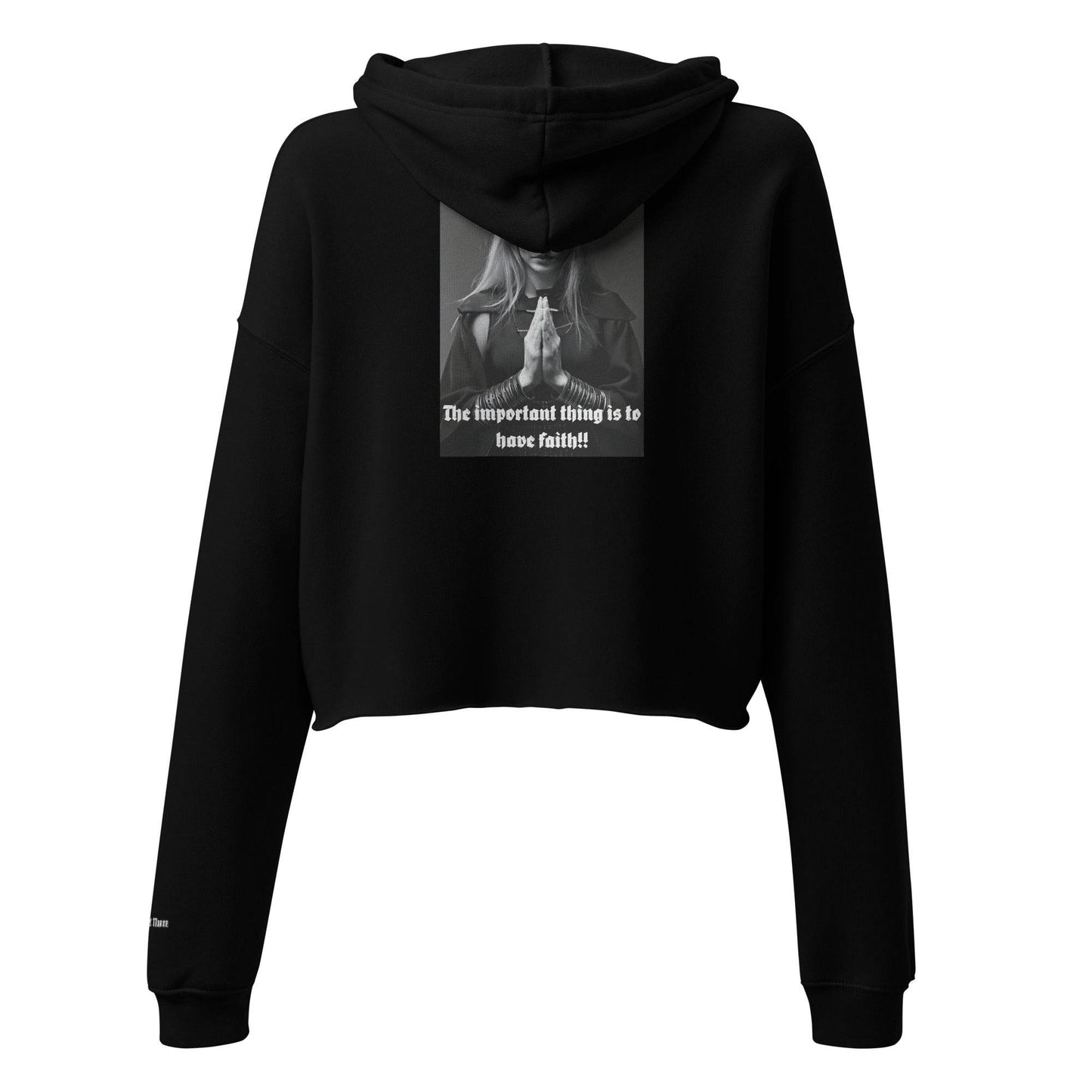 Women’s Crop 50% cotton Hoodie Design #3 - Monk&Nun UnisexClothing