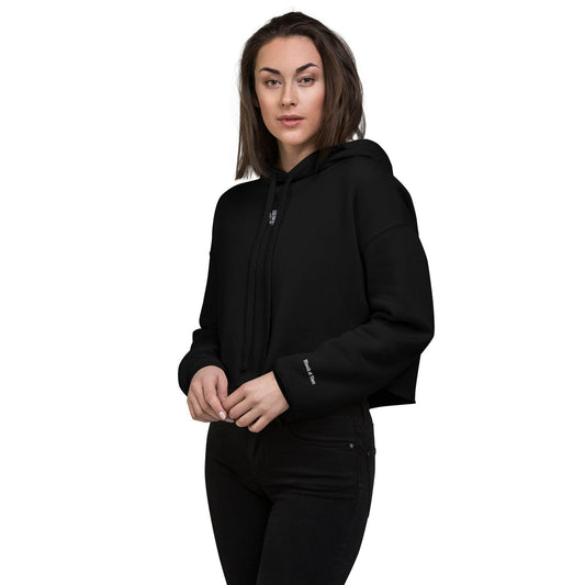 Women’s Crop 50% cotton Hoodie Always think positive - Monk&Nun UnisexClothing