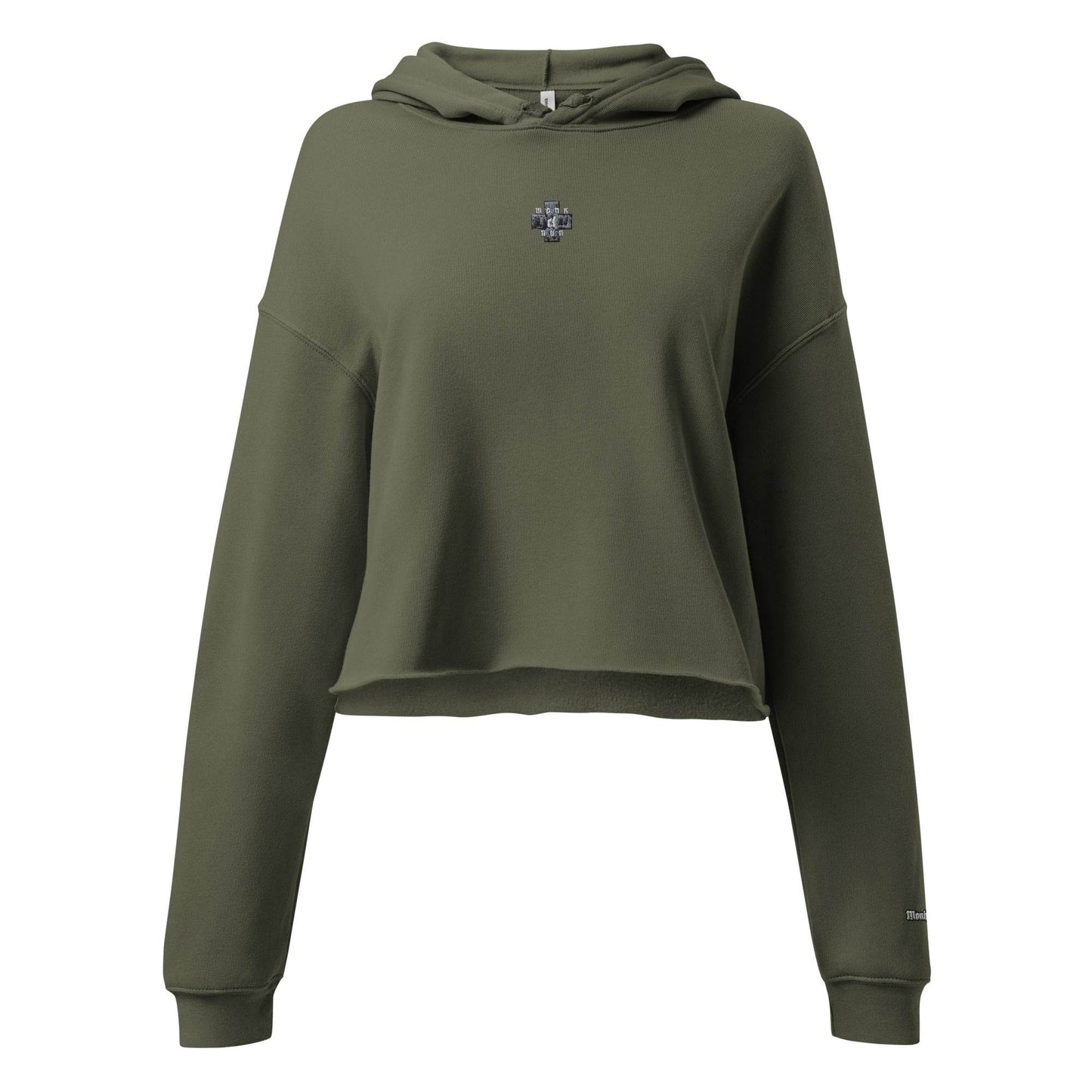 Women’s Crop 50% cotton Hoodie Always think positive - Monk&Nun UnisexClothing