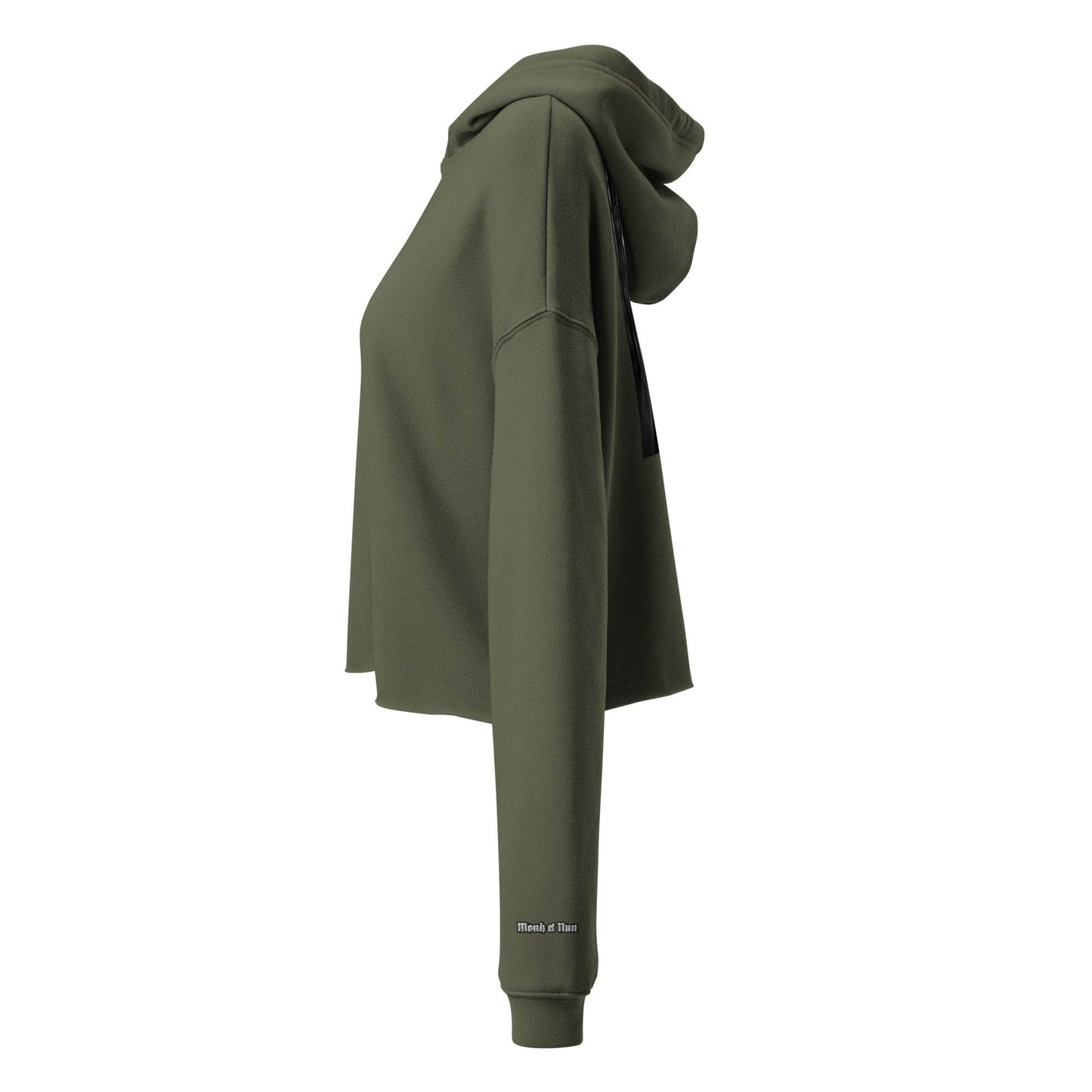 Women’s Crop 50% cotton Hoodie Design #1 - Monk&Nun UnisexClothing