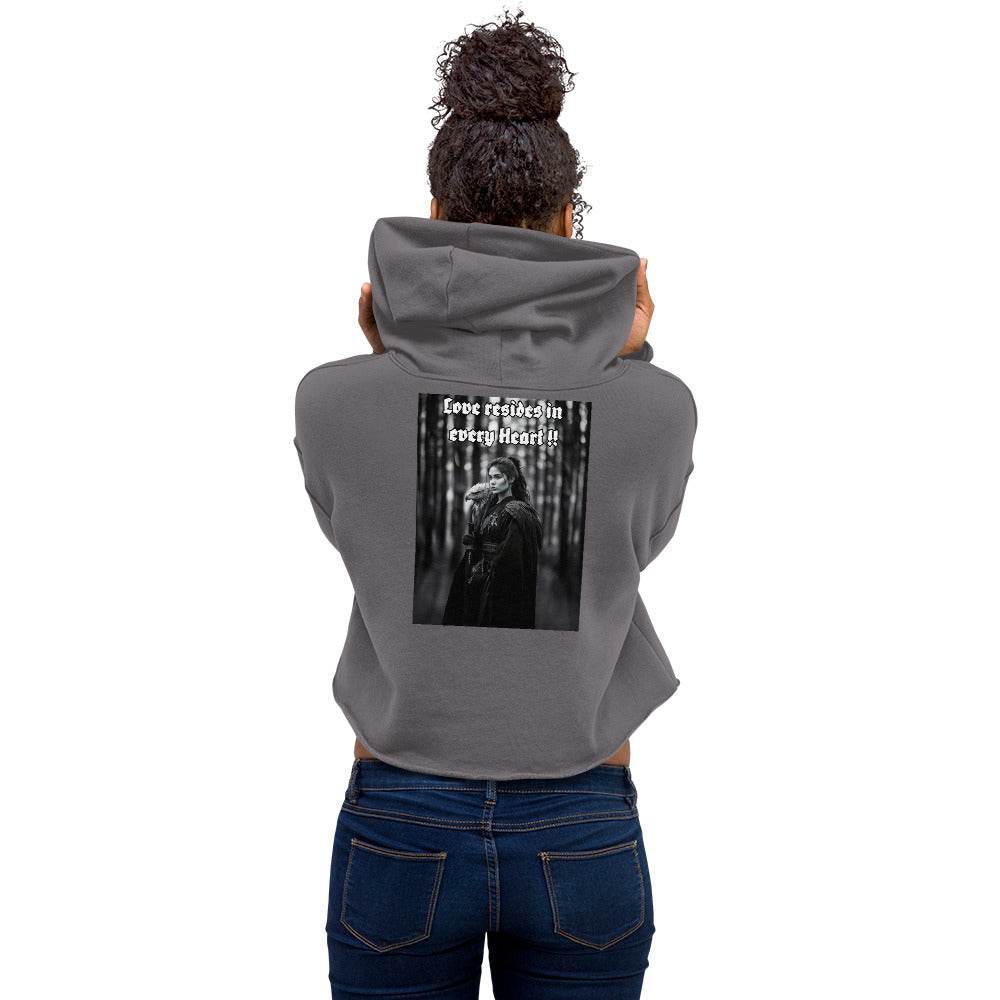 Women’s Crop 50% cotton Hoodie Design #1 - Monk&Nun UnisexClothing