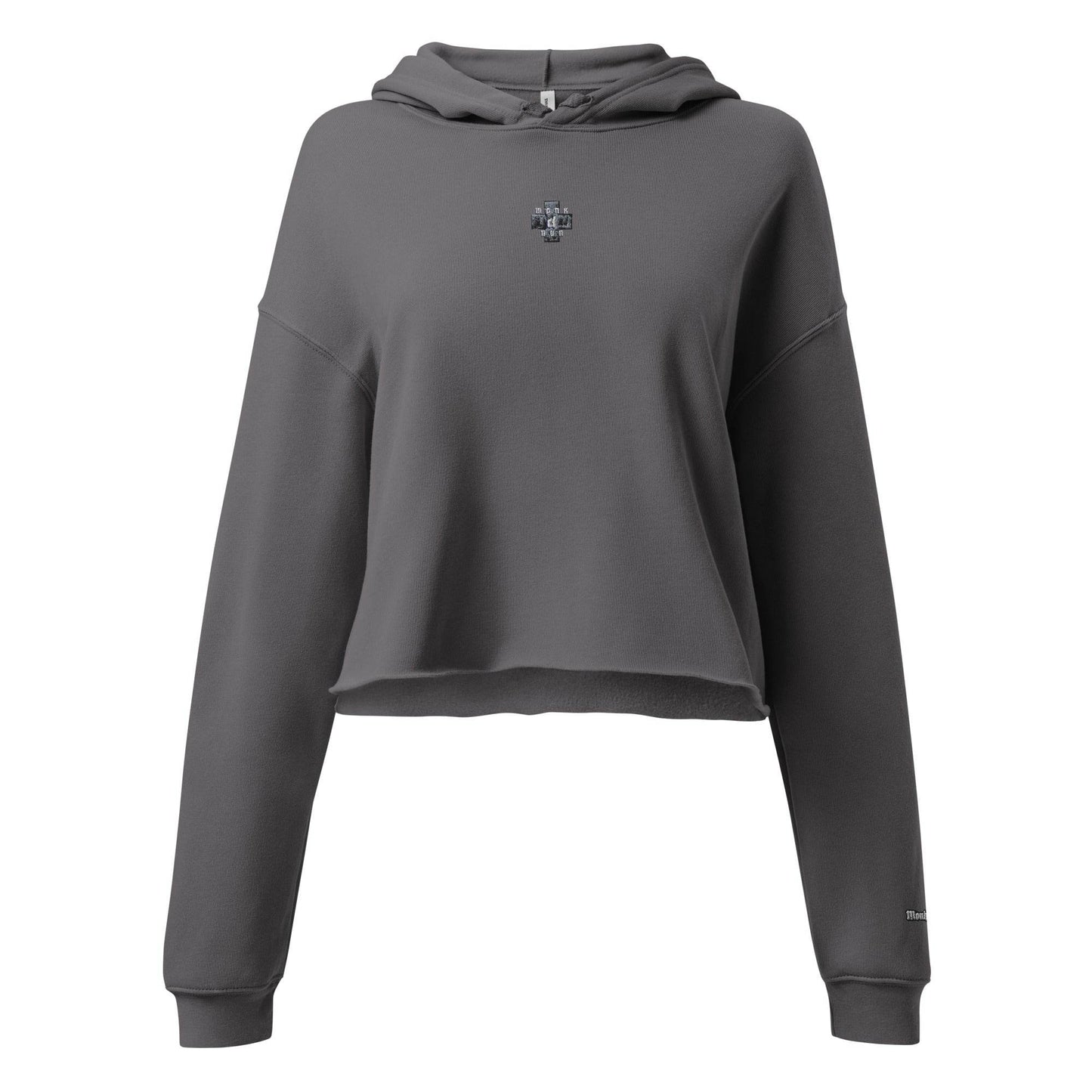 Women’s Crop 50% cotton Hoodie Always think positive - Monk&Nun UnisexClothing