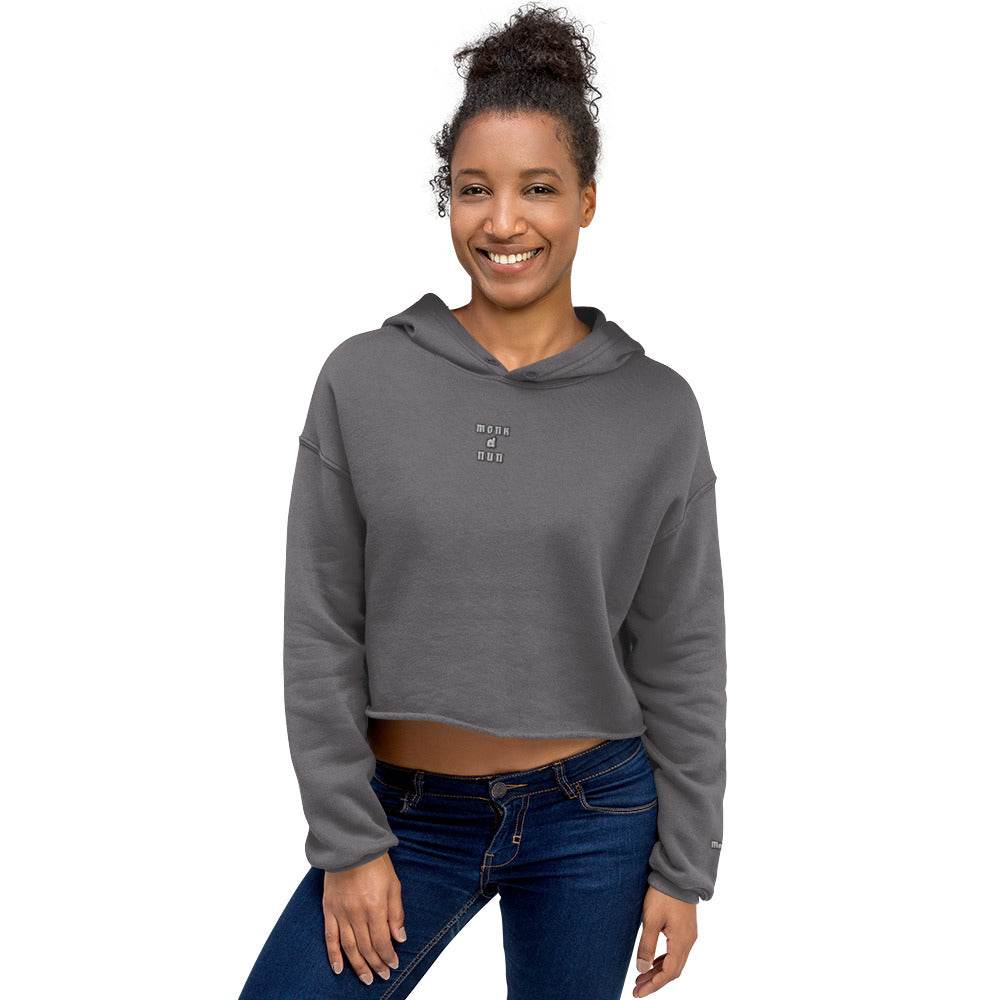 Women’s Crop 50% cotton Hoodie Design #3 - Monk&Nun UnisexClothing