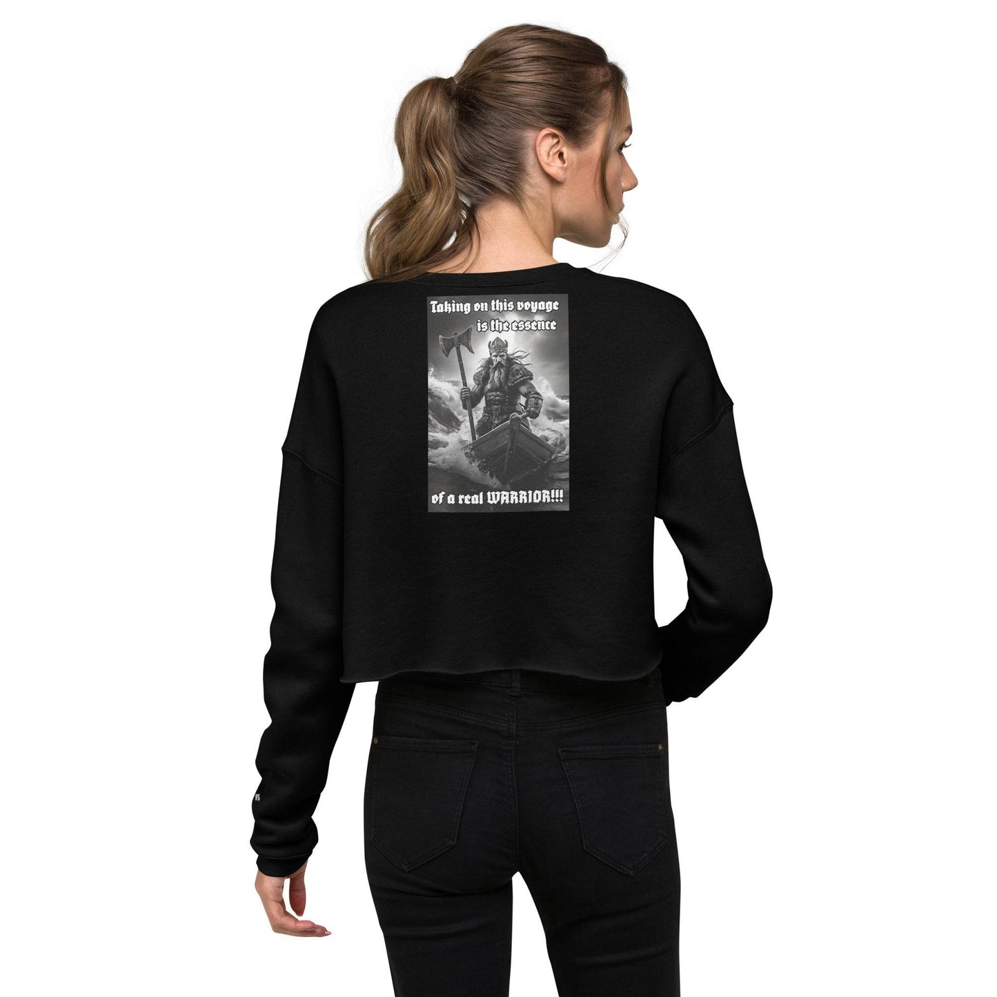 Women’s Crop 50% cotton Sweatshirt Design #12 - Monk&Nun UnisexClothing