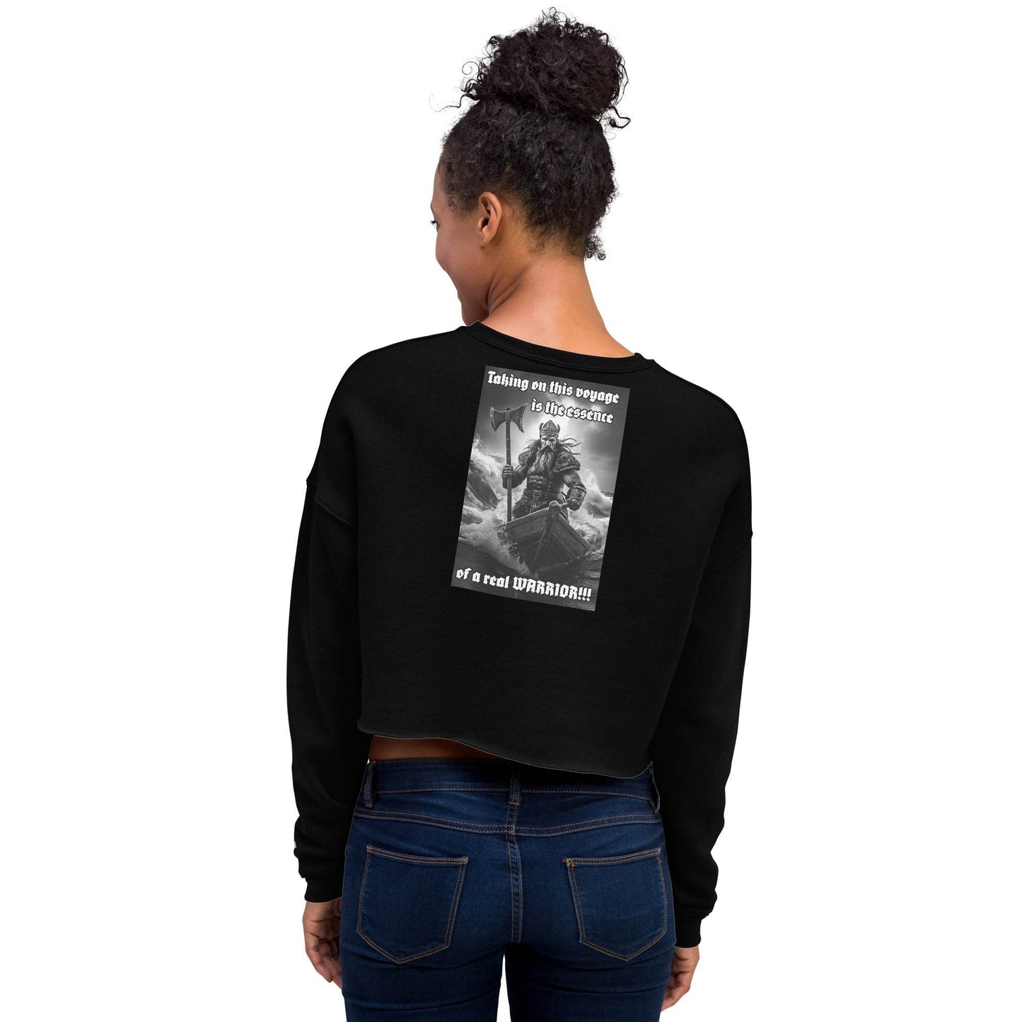 Women’s Crop 50% cotton Sweatshirt Design #12 - Monk&Nun UnisexClothing