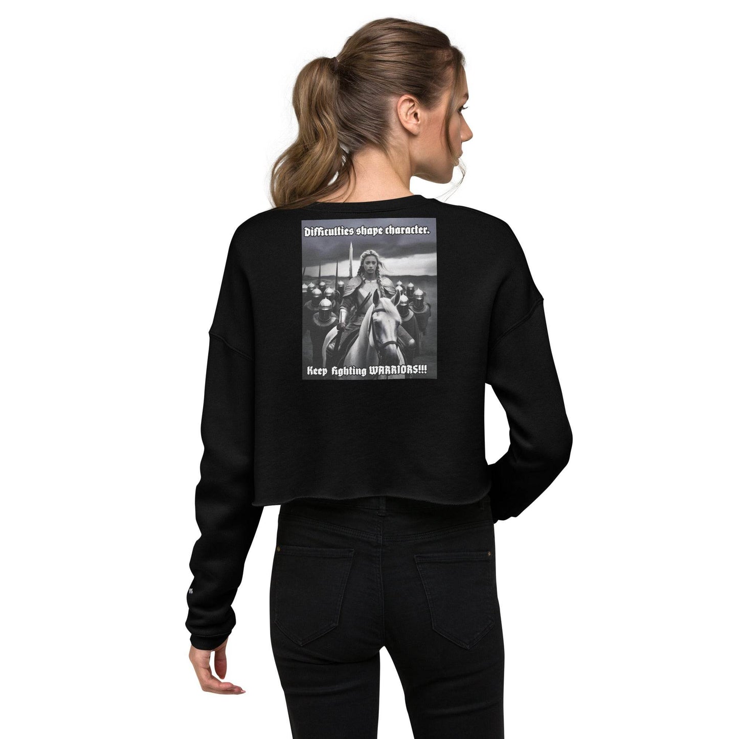 Women’s Crop 50% cotton Sweatshirt Design #14 - Monk&Nun UnisexClothing