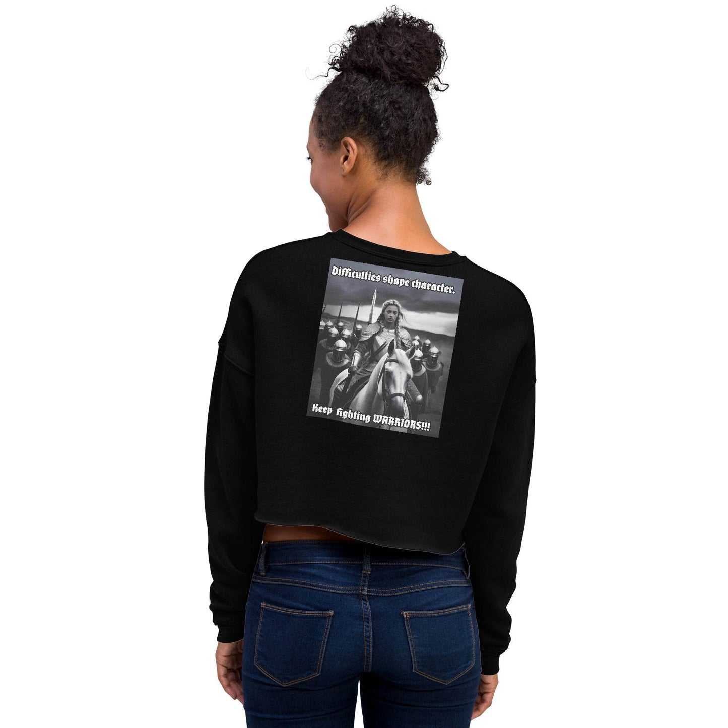 Women’s Crop 50% cotton Sweatshirt Design #14 - Monk&Nun UnisexClothing