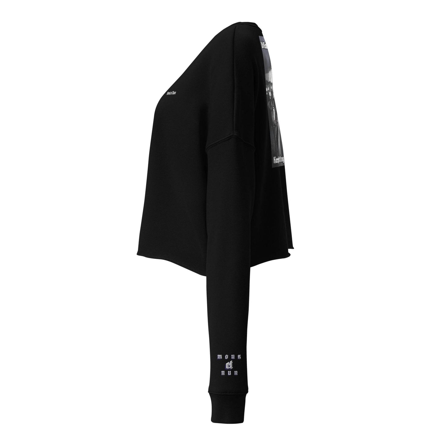 Women’s Crop 50% cotton Sweatshirt Design #14 - Monk&Nun UnisexClothing