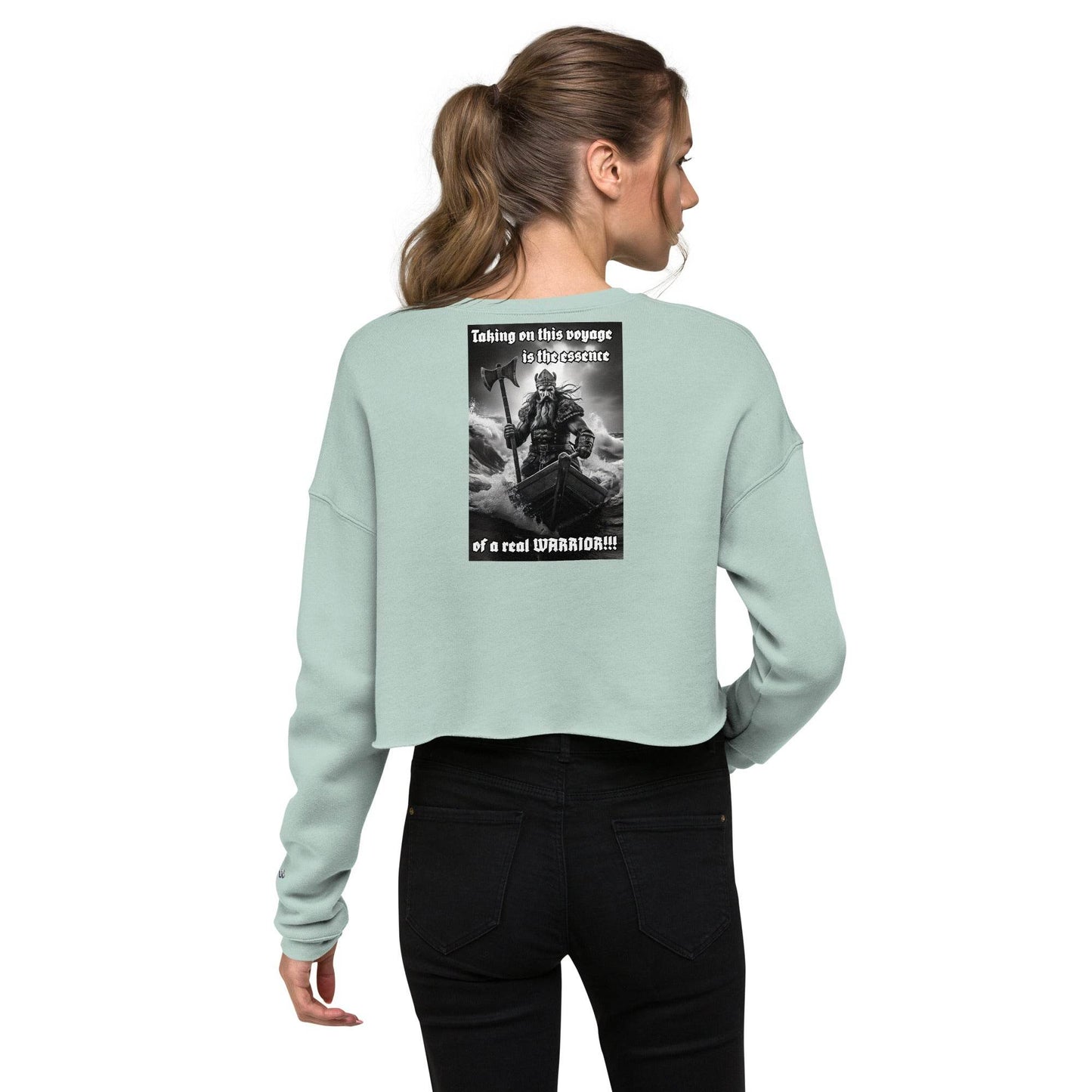 Women’s Crop 50% cotton Sweatshirt Design #12 - Monk&Nun UnisexClothing