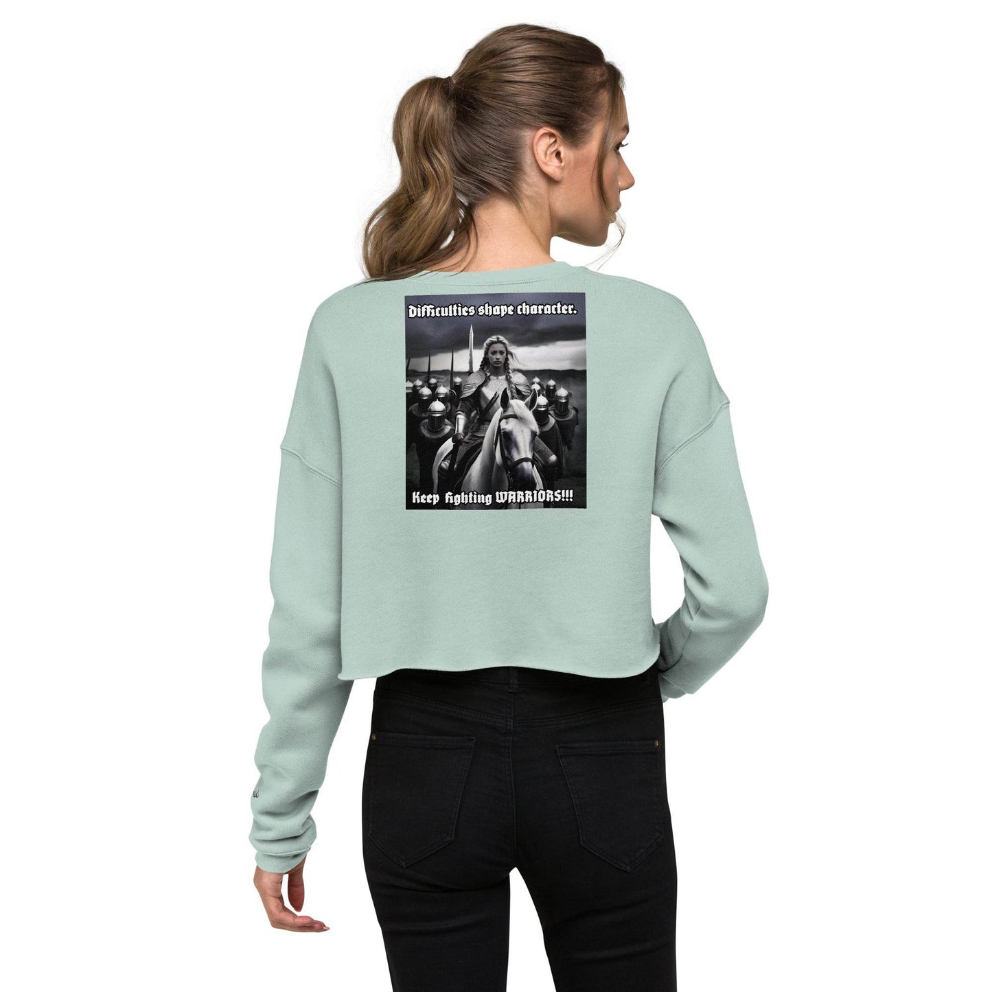 Women’s Crop 50% cotton Sweatshirt Design #14 - Monk&Nun UnisexClothing