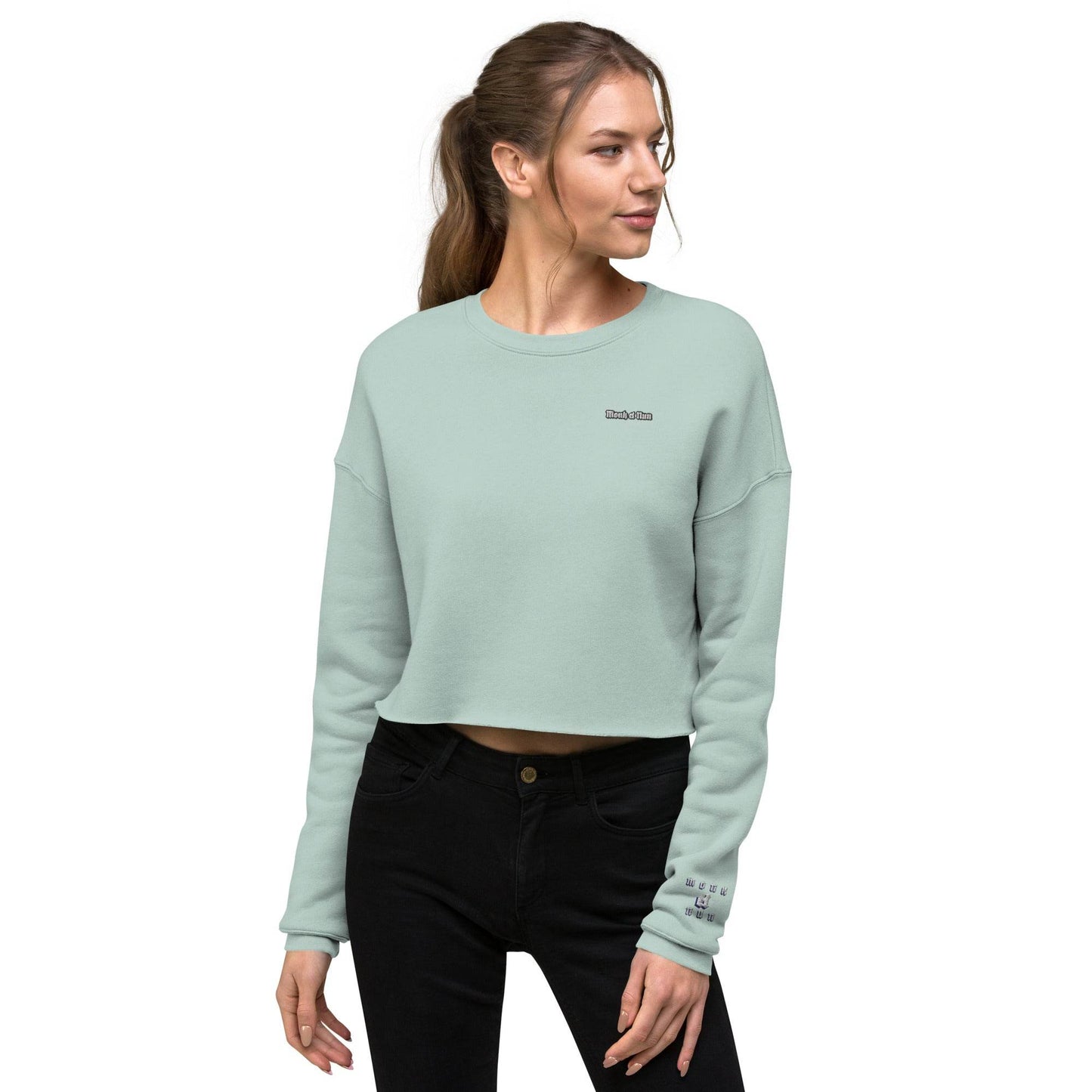 Women’s Crop 50% cotton Sweatshirt Design #14 - Monk&Nun UnisexClothing