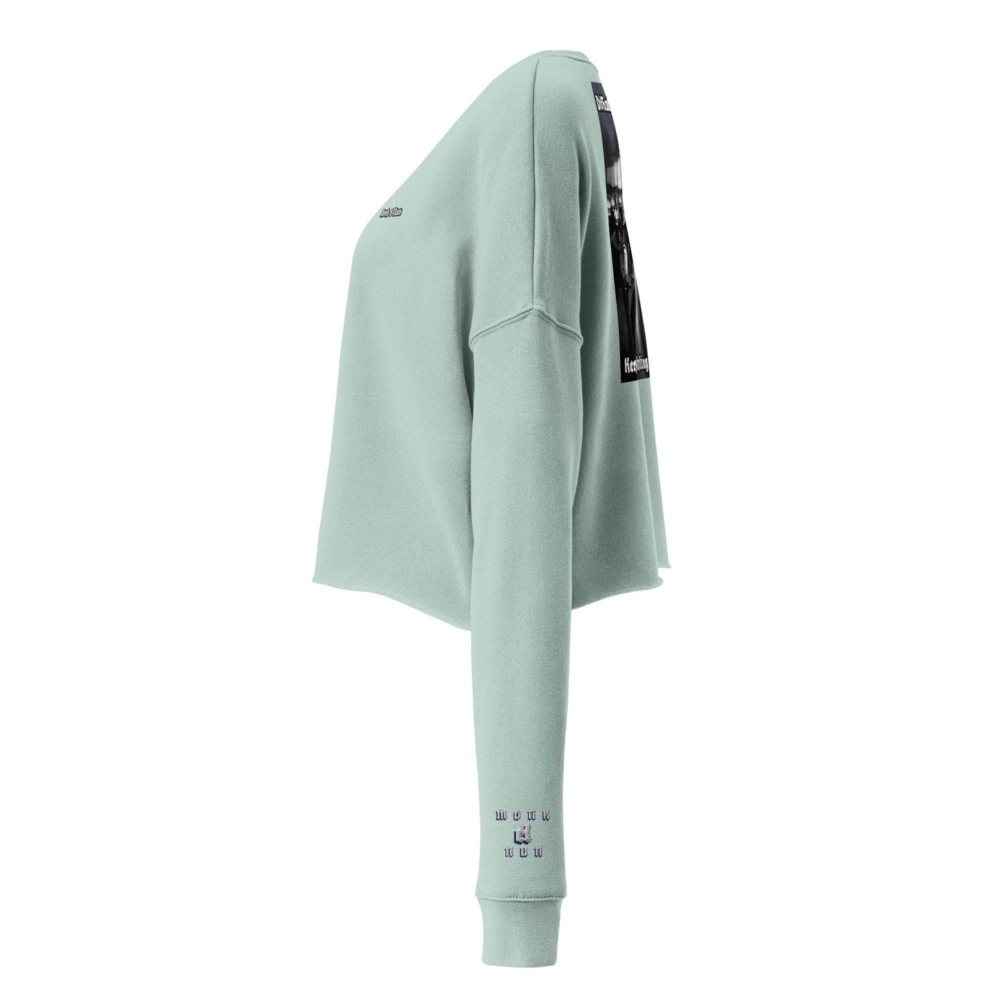 Women’s Crop 50% cotton Sweatshirt Design #14 - Monk&Nun UnisexClothing