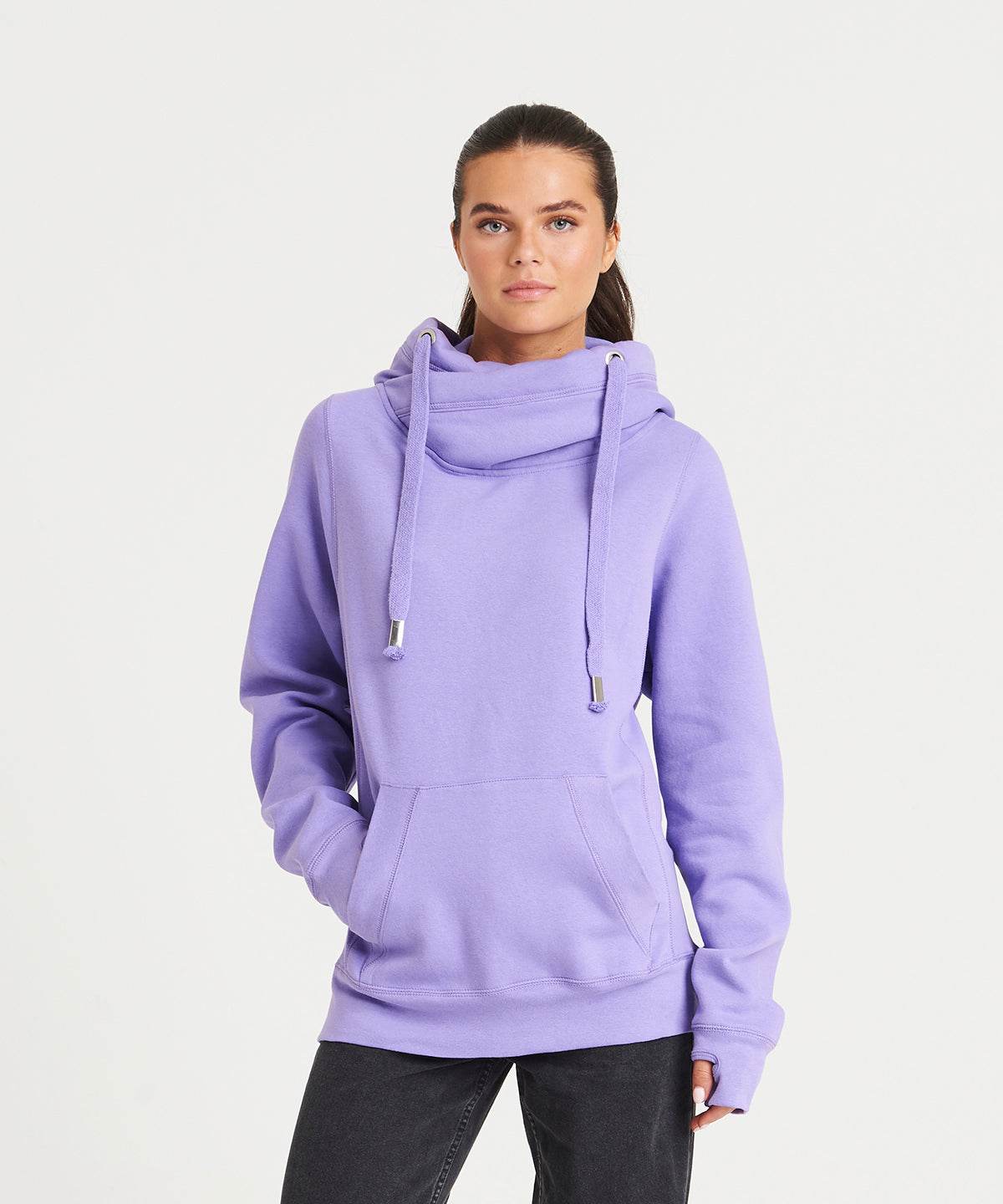 Cross Neck Hoodie 70%cotton Back Design #1 - Monk&Nun UnisexClothing