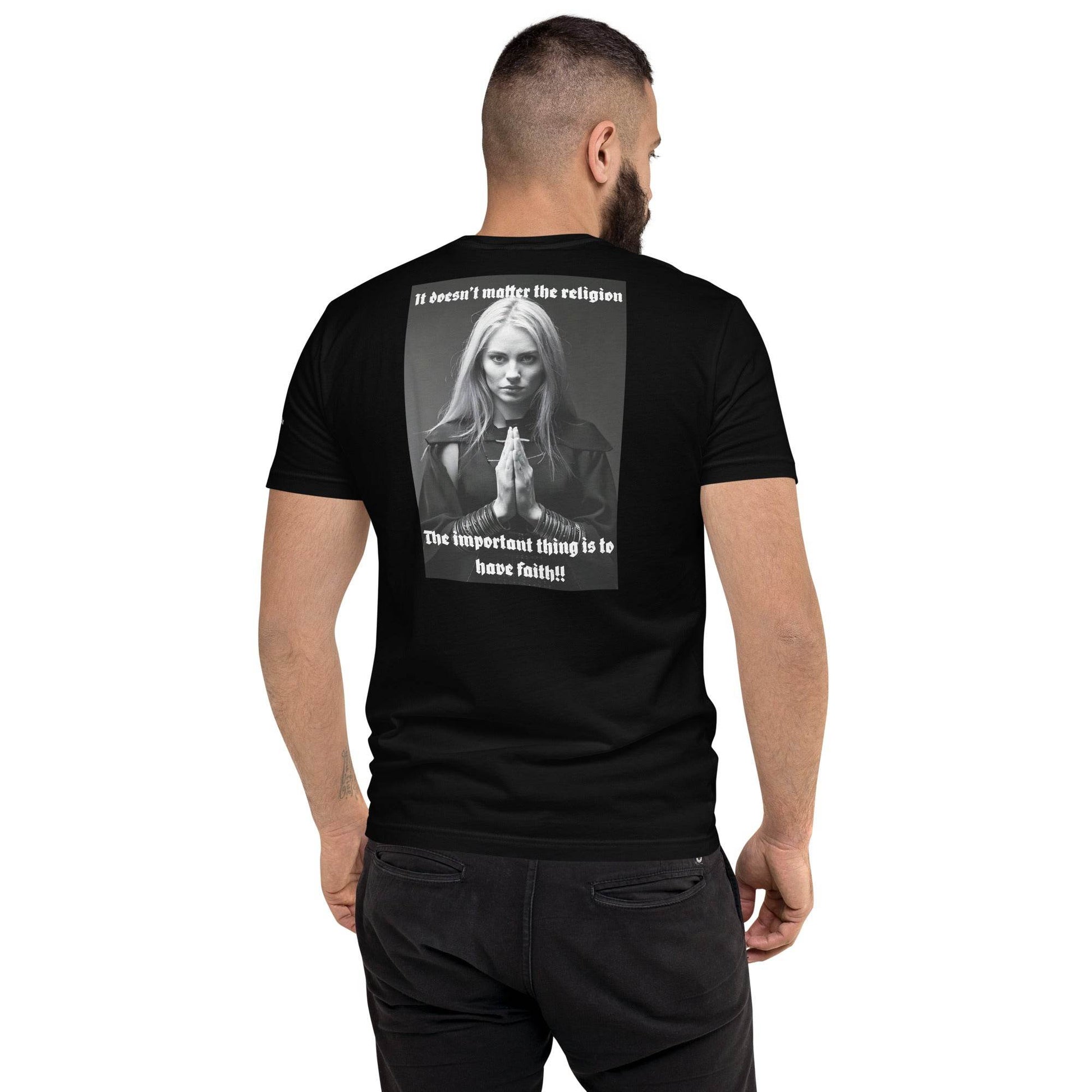 Unisex Short Sleeve 100% combed ring-spun cotton t-Shirt Design #3 - Monk&Nun UnisexClothing