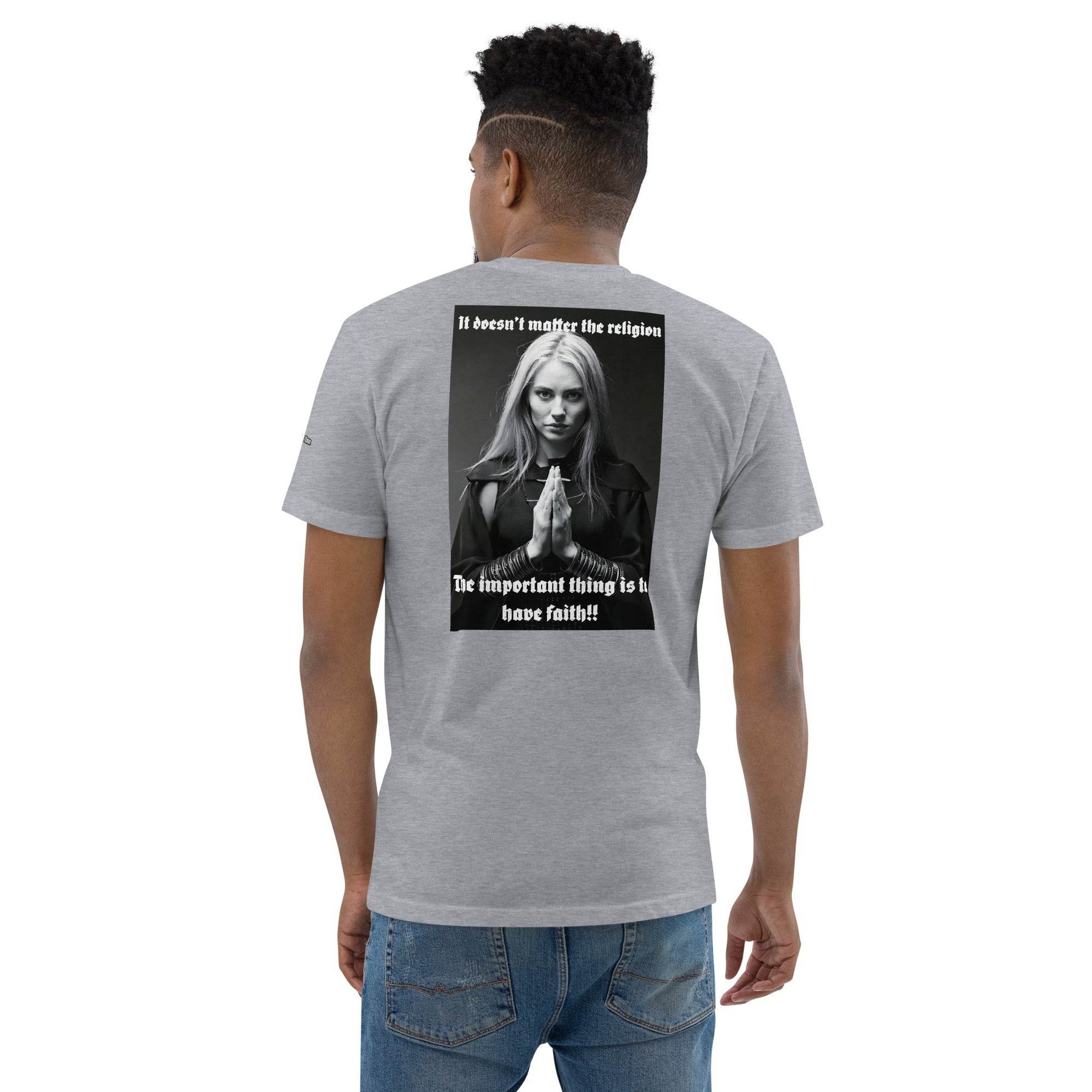 Unisex Short Sleeve 100% combed ring-spun cotton t-Shirt Design #3 - Monk&Nun UnisexClothing