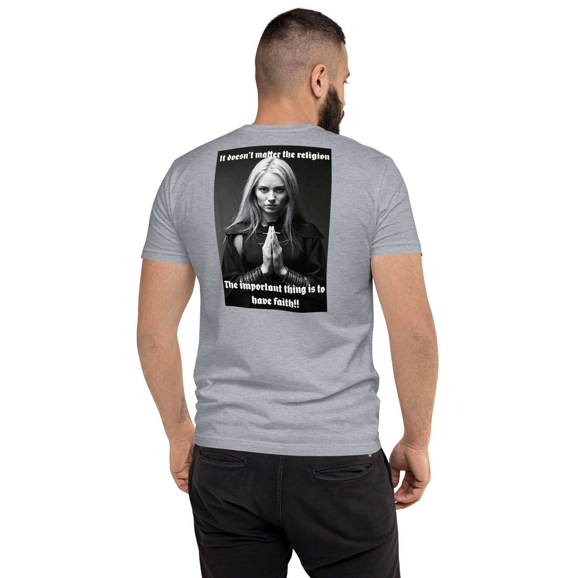 Unisex Short Sleeve 100% combed ring-spun cotton t-Shirt Design #3 - Monk&Nun UnisexClothing