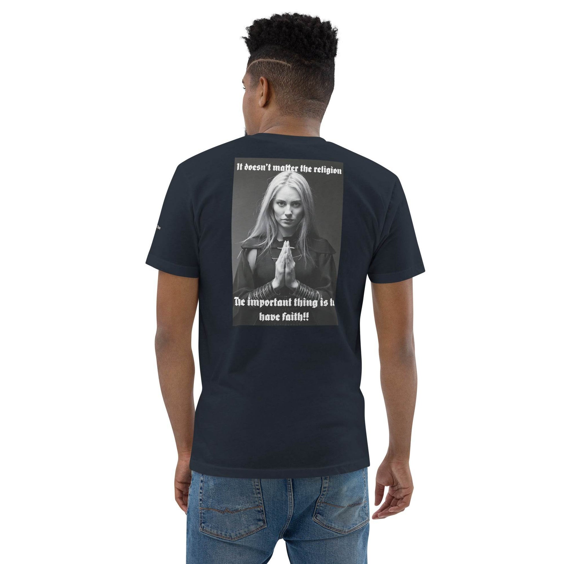 Unisex Short Sleeve 100% combed ring-spun cotton t-Shirt Design #3 - Monk&Nun UnisexClothing