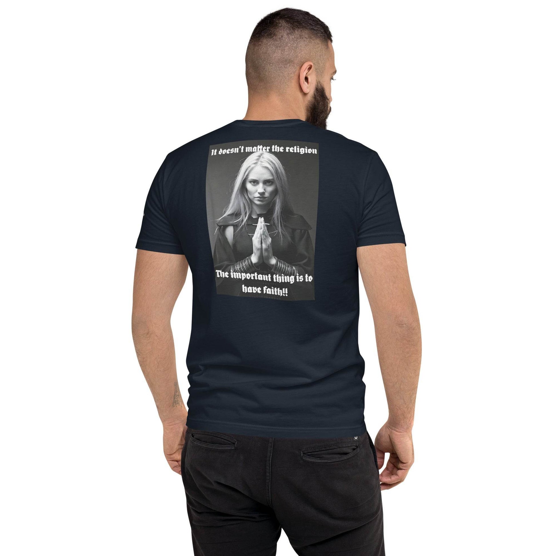 Unisex Short Sleeve 100% combed ring-spun cotton t-Shirt Design #3 - Monk&Nun UnisexClothing