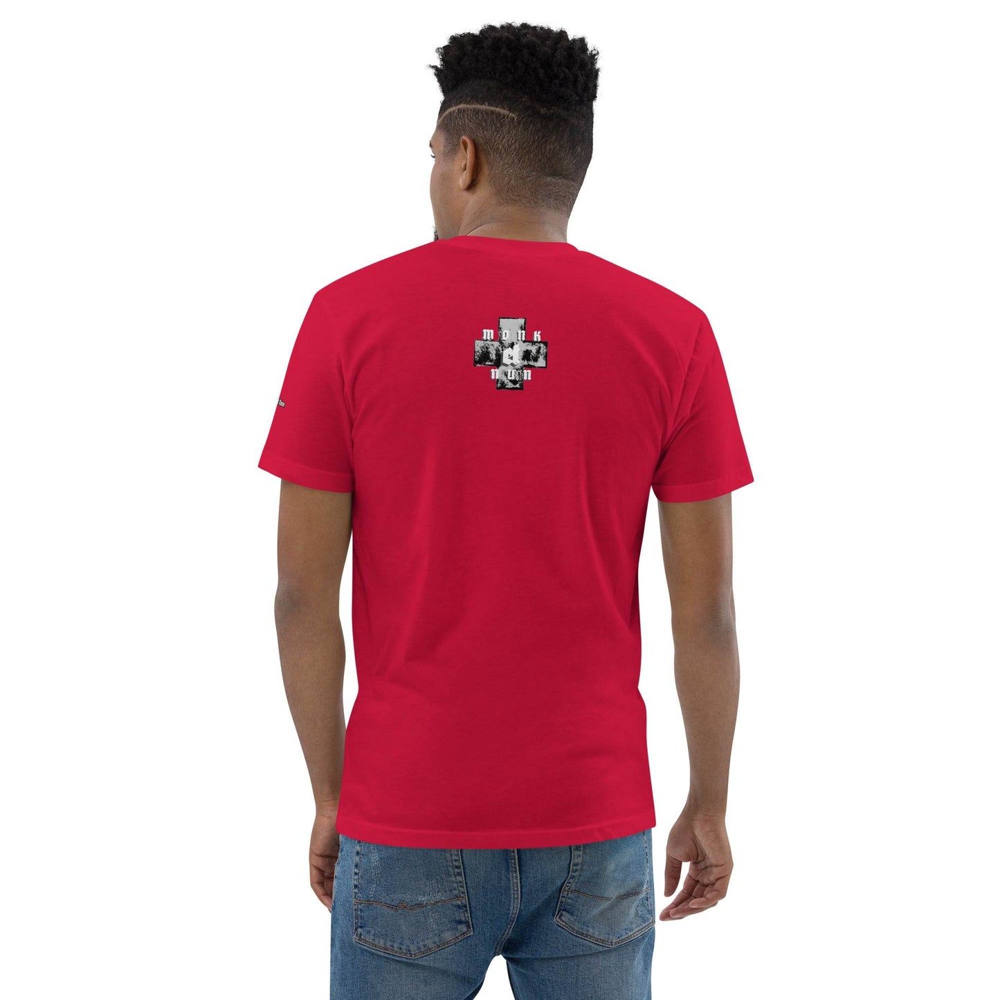 Unisex Short Sleeve 100% combed ring-spun cotton T-shirt Always think positive - Monk&Nun UnisexClothing
