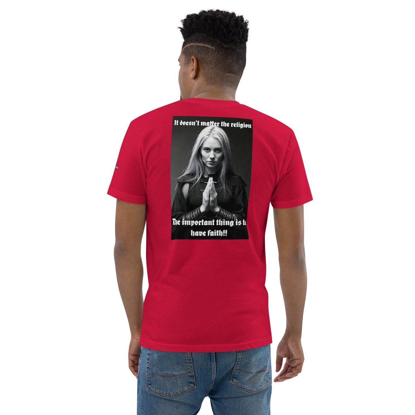 Unisex Short Sleeve 100% combed ring-spun cotton t-Shirt Design #3 - Monk&Nun UnisexClothing