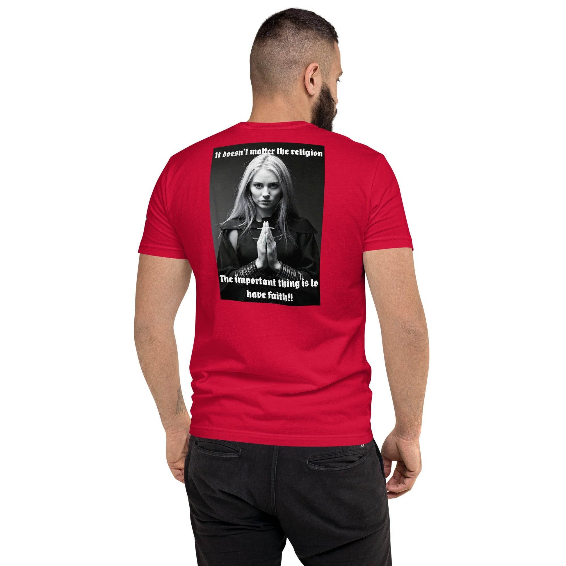 Unisex Short Sleeve 100% combed ring-spun cotton t-Shirt Design #3 - Monk&Nun UnisexClothing