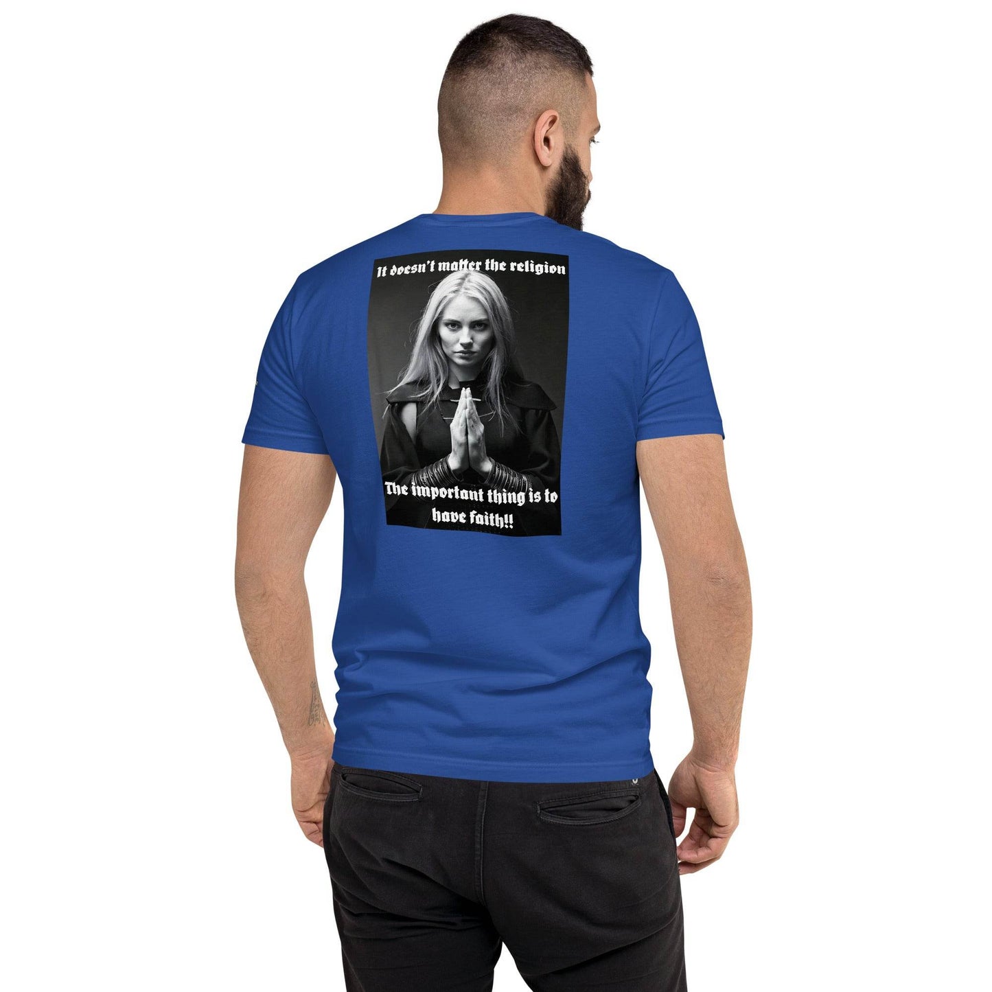 Unisex Short Sleeve 100% combed ring-spun cotton t-Shirt Design #3 - Monk&Nun UnisexClothing
