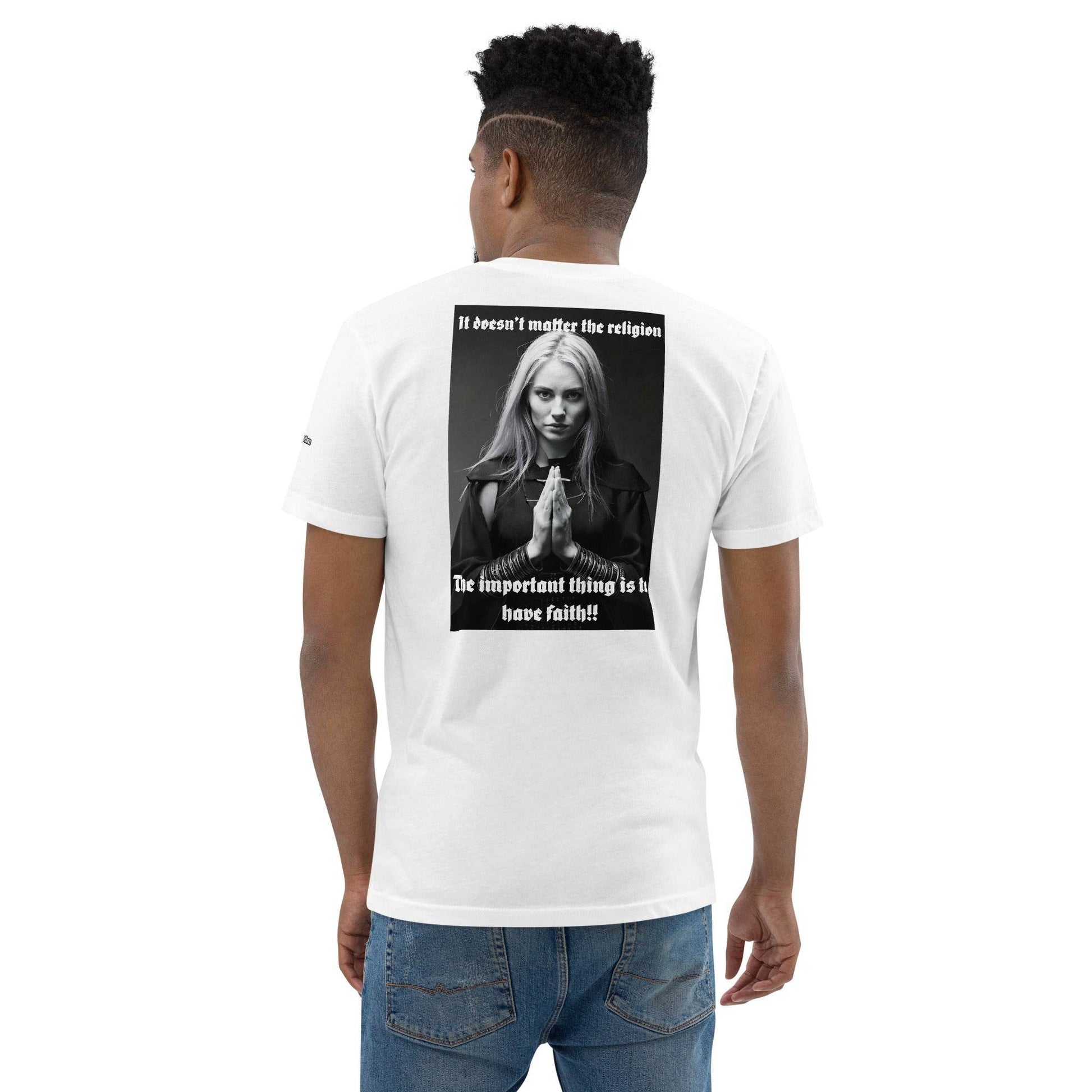 Unisex Short Sleeve 100% combed ring-spun cotton t-Shirt Design #3 - Monk&Nun UnisexClothing