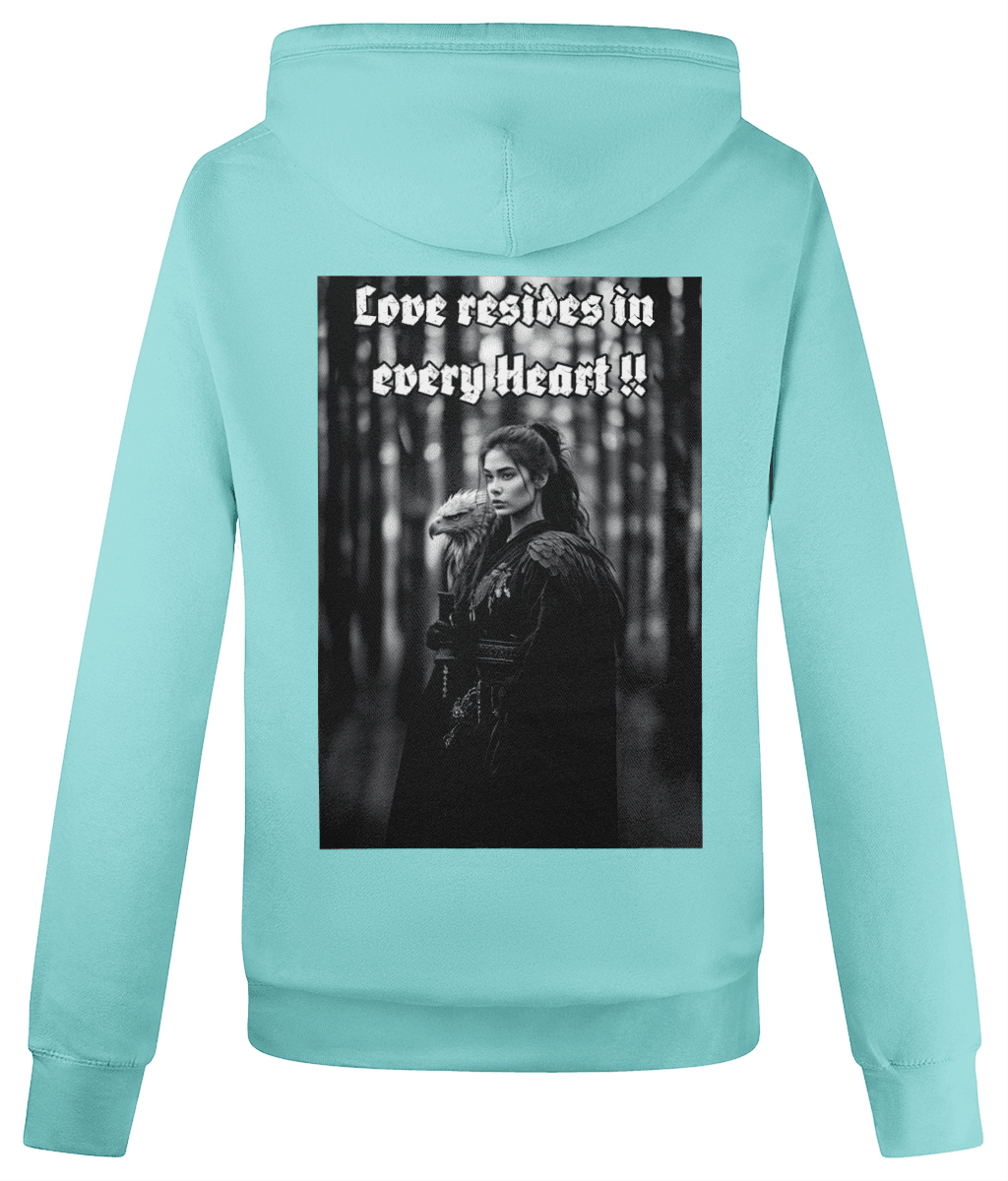 Cross Neck Hoodie 70%cotton Back Design #1 - Monk&Nun UnisexClothing