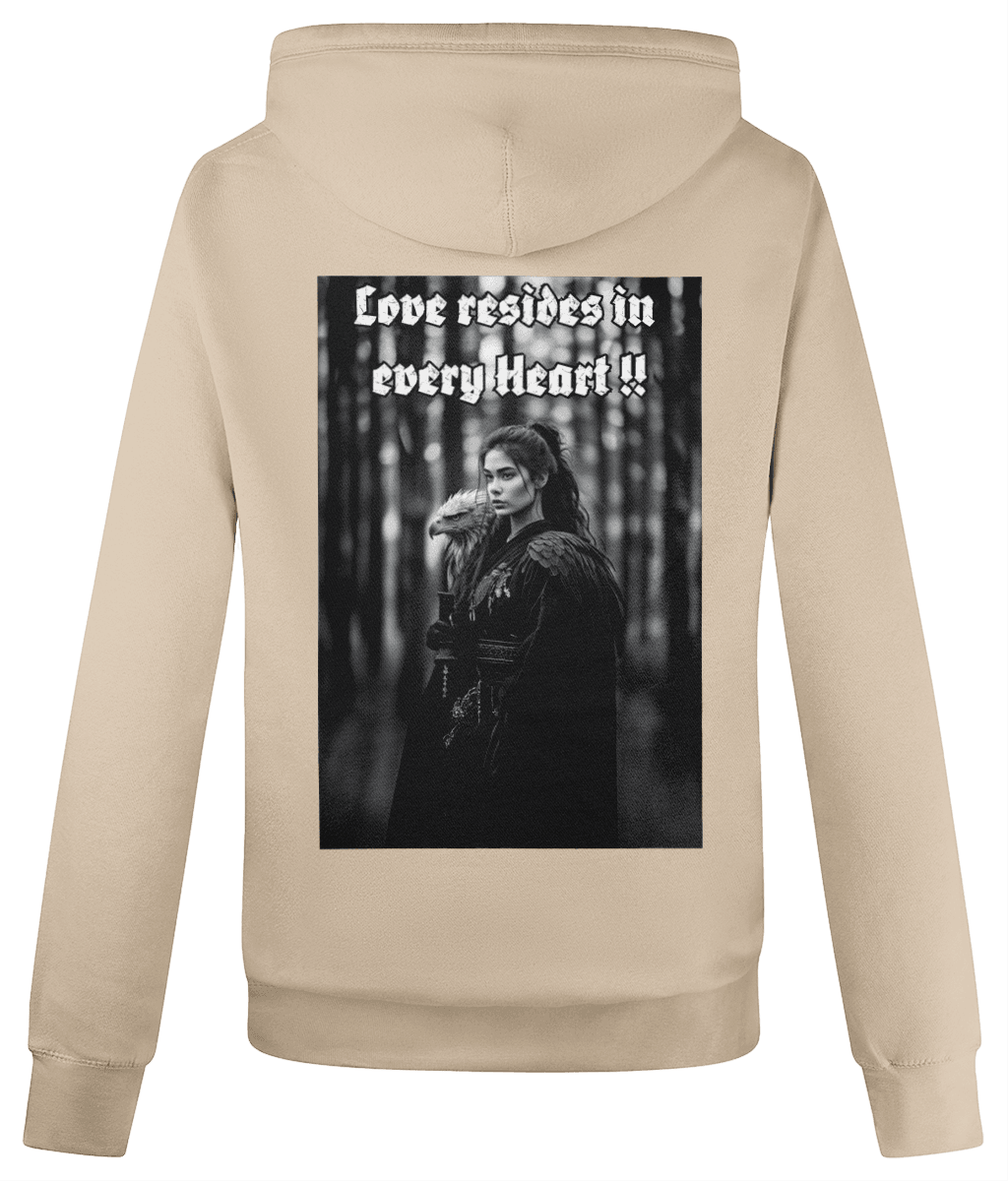 Cross Neck Hoodie 70%cotton Back Design #1 - Monk&Nun UnisexClothing