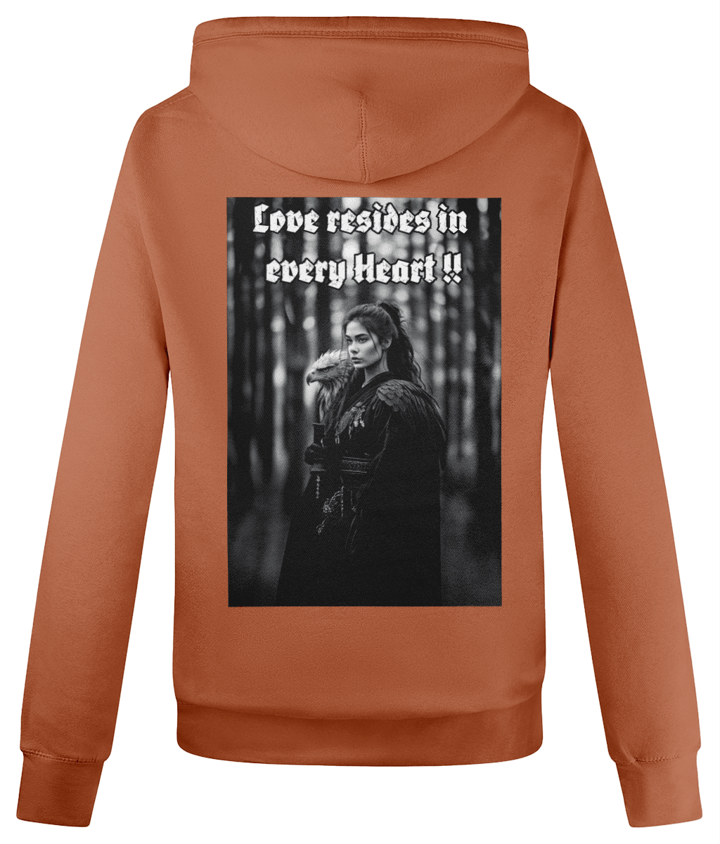 Cross Neck Hoodie 70%cotton Back Design #1 - Monk&Nun UnisexClothing