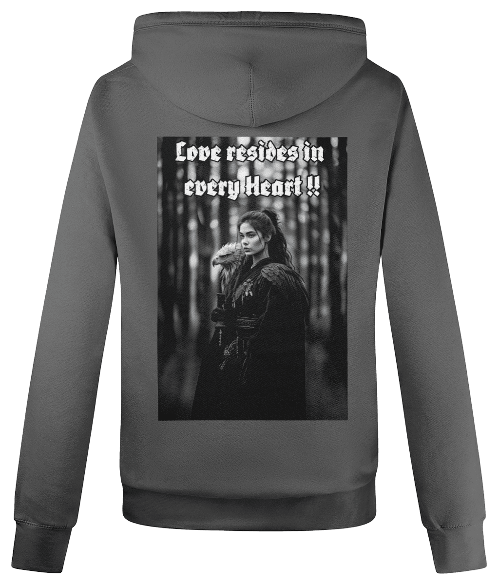Cross Neck Hoodie 70%cotton Back Design #1 - Monk&Nun UnisexClothing