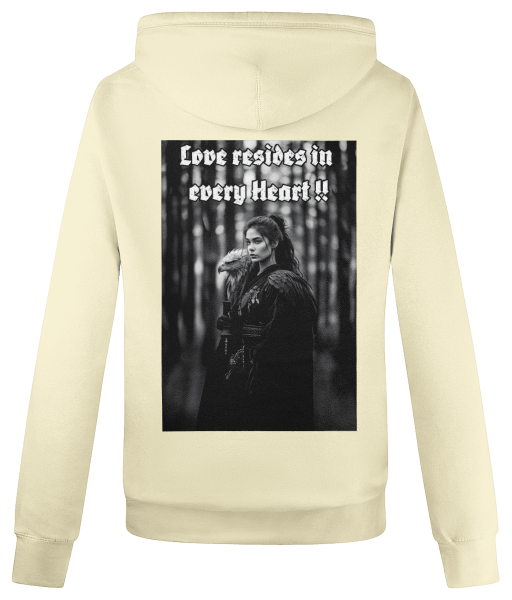 Cross Neck Hoodie 70%cotton Back Design #1 - Monk&Nun UnisexClothing