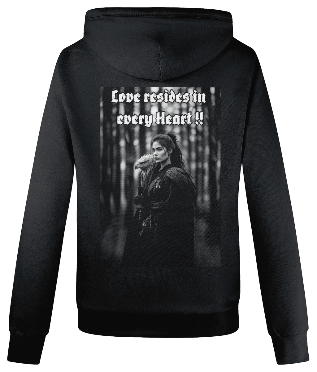Cross Neck Hoodie 70%cotton Back Design #1 - Monk&Nun UnisexClothing
