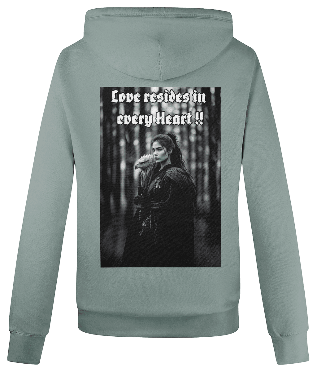 Cross Neck Hoodie 70%cotton Back Design #1 - Monk&Nun UnisexClothing