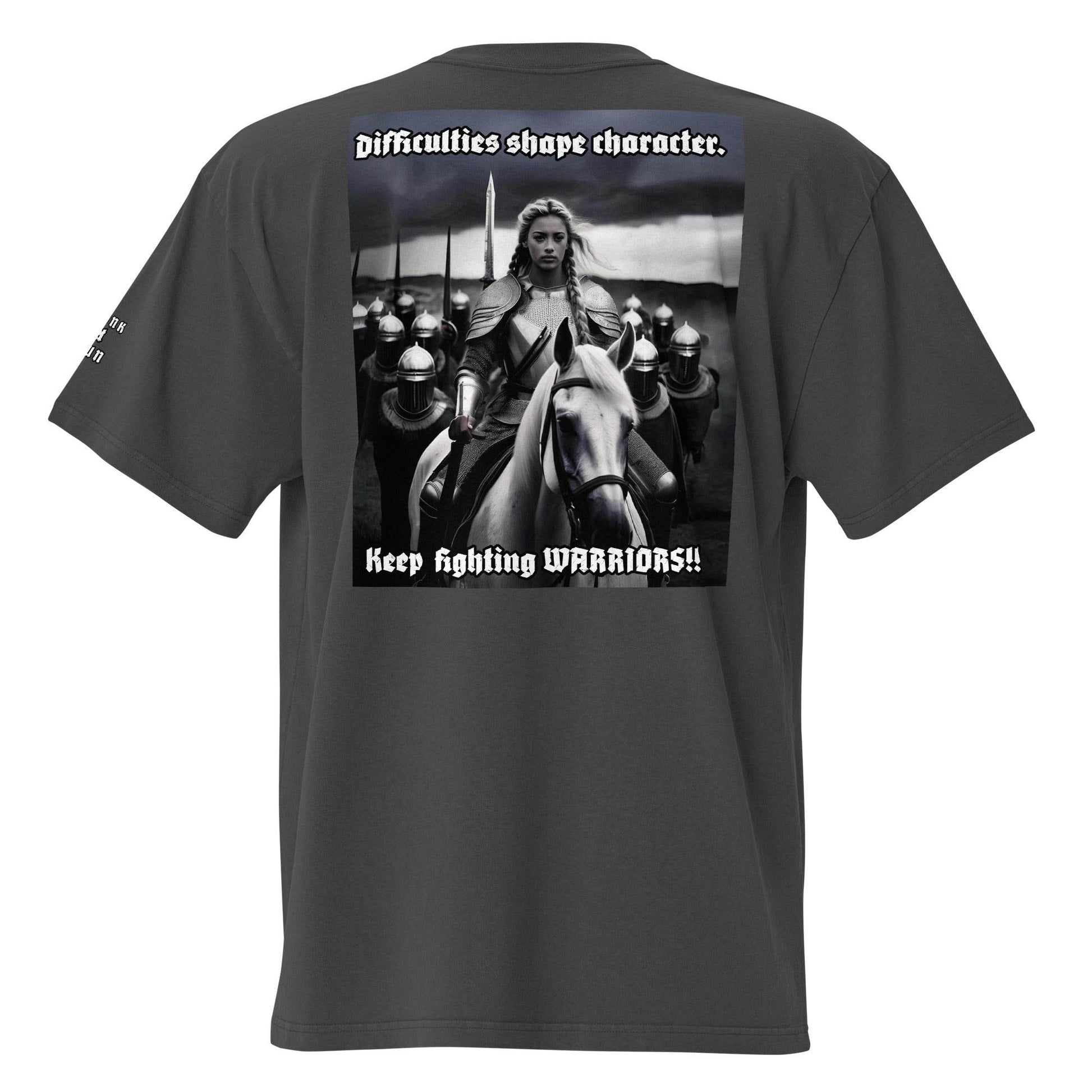 Unisex Oversized faded 100% carded cotton t-shirt Design #14 - Monk&Nun UnisexClothing