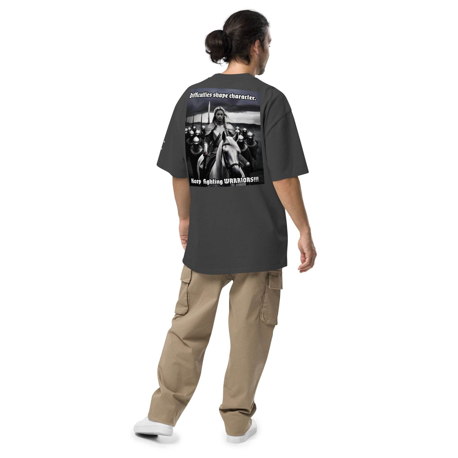 Unisex Oversized faded 100% carded cotton t-shirt Design #14 - Monk&Nun UnisexClothing