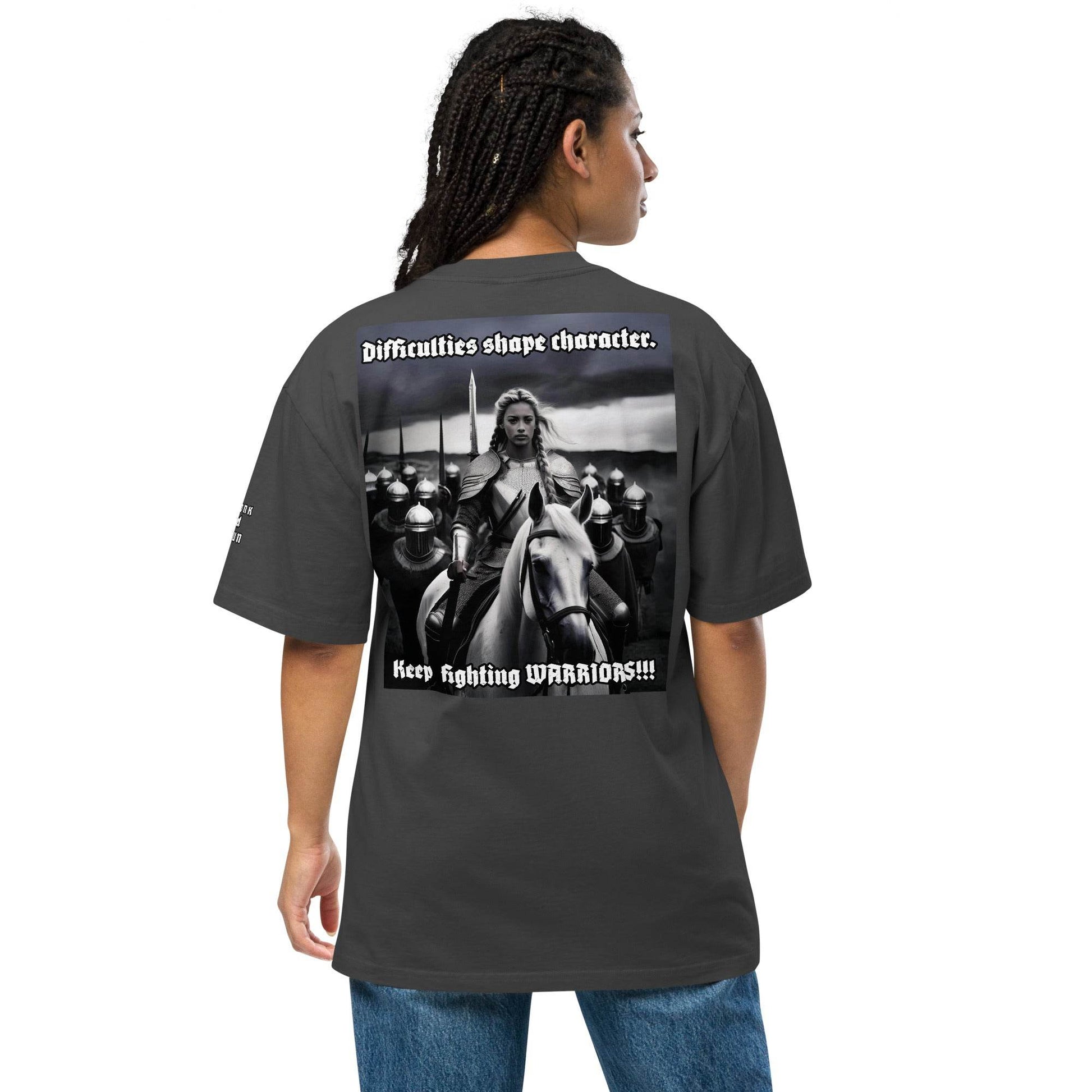 Unisex Oversized faded 100% carded cotton t-shirt Design #14 - Monk&Nun UnisexClothing