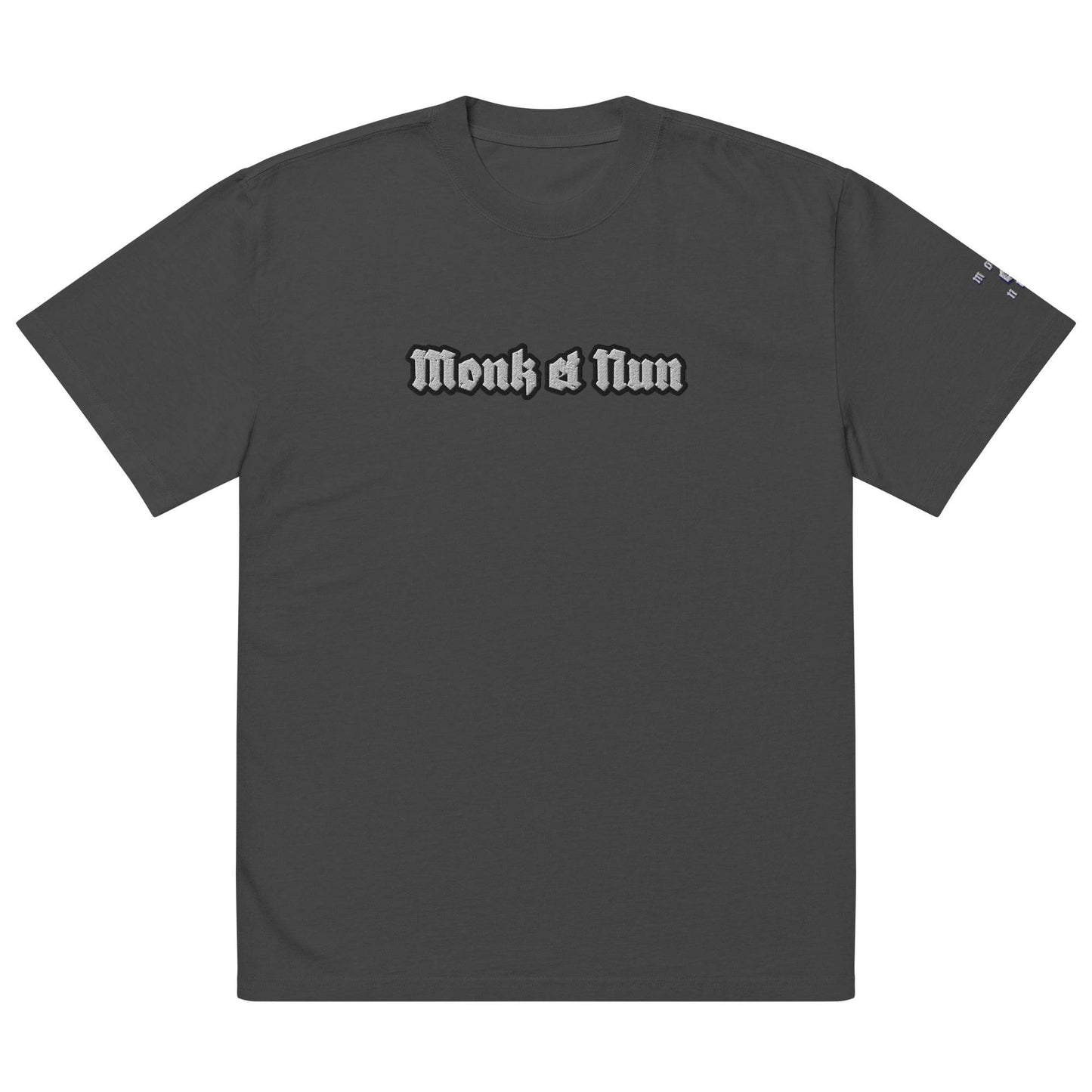 Unisex Oversized faded 100% carded cotton t-shirt Logo - Monk&Nun UnisexClothing