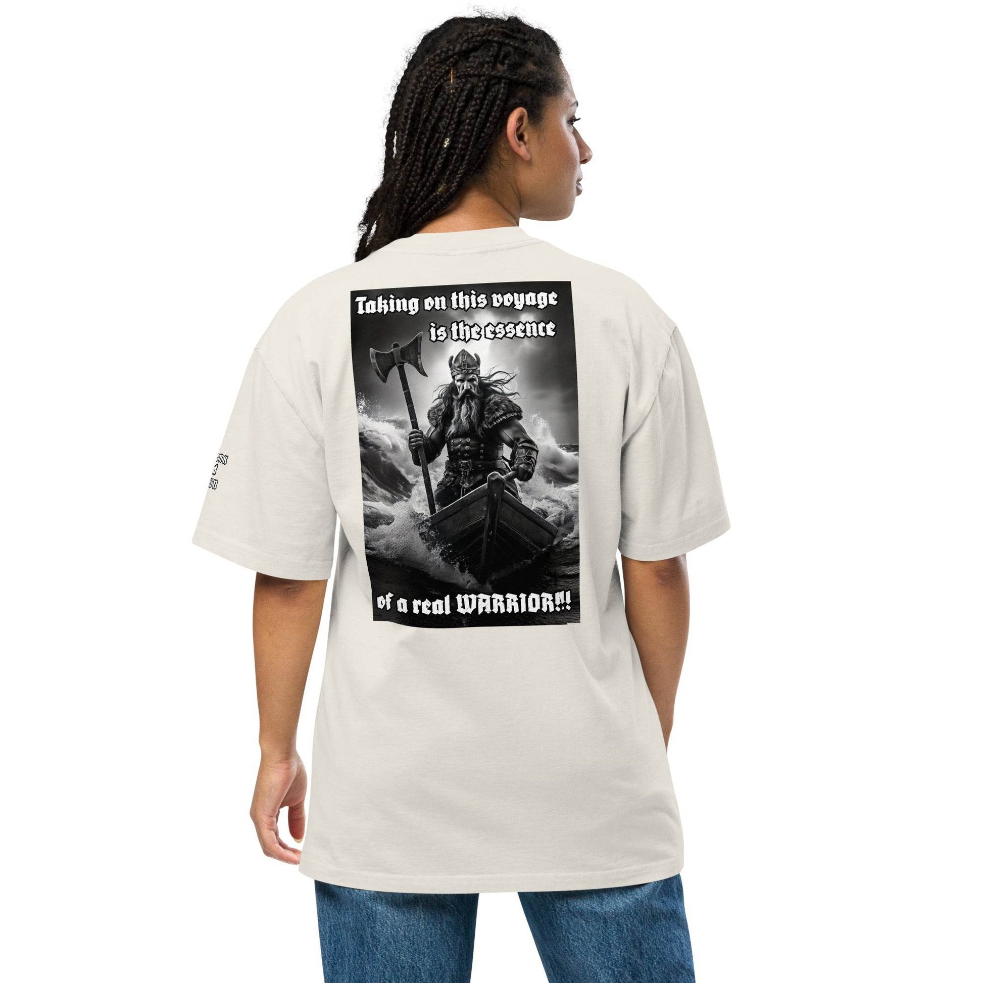 Unisex Oversized faded 100% carded cotton t-shirt Design #12 - Monk&Nun UnisexClothing