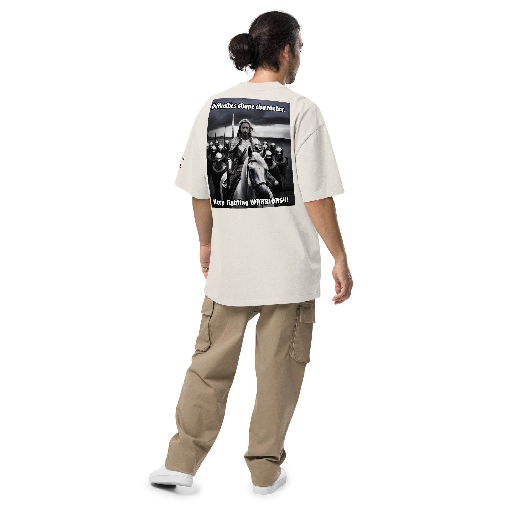 Unisex Oversized faded 100% carded cotton t-shirt Design #14 - Monk&Nun UnisexClothing