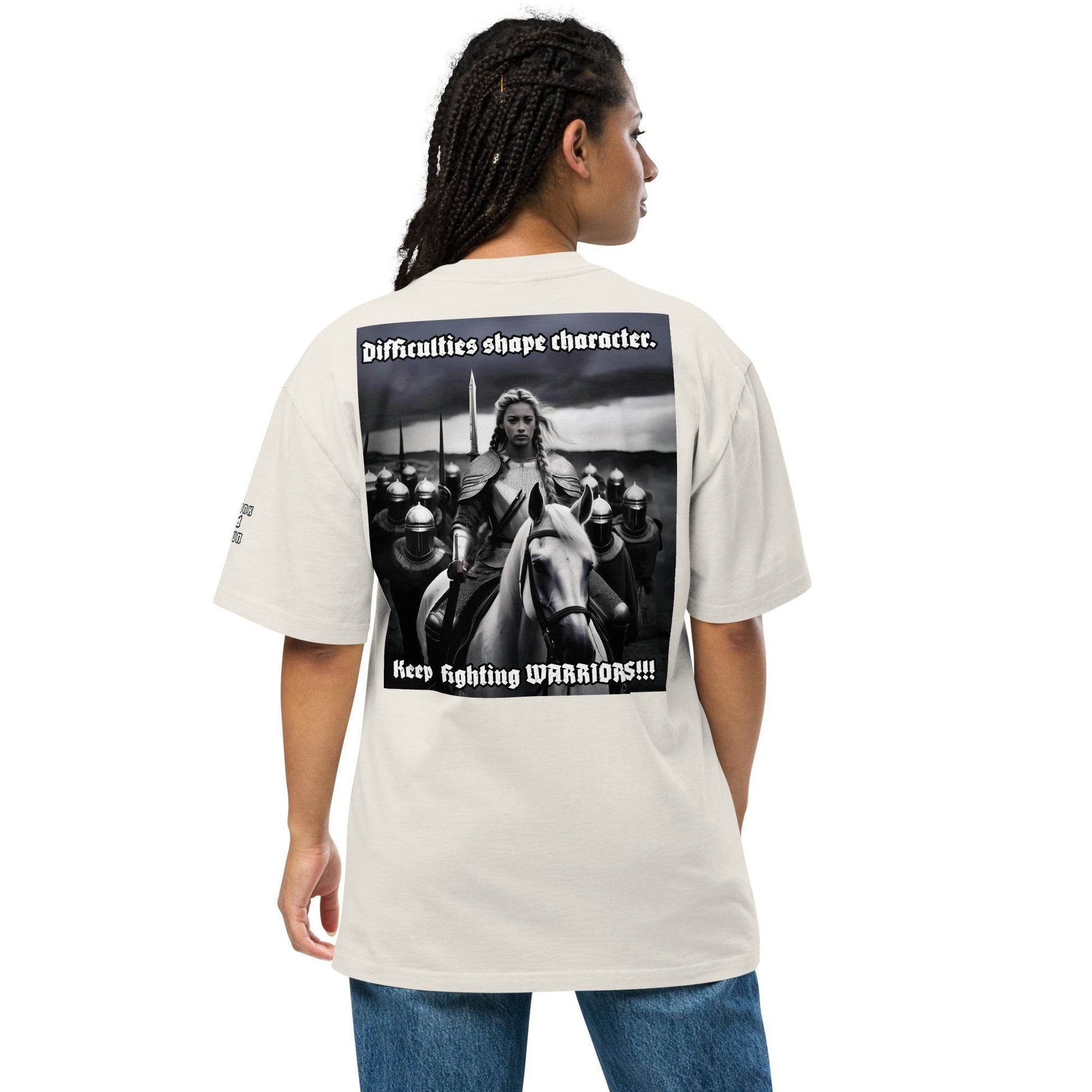 Unisex Oversized faded 100% carded cotton t-shirt Design #14 - Monk&Nun UnisexClothing