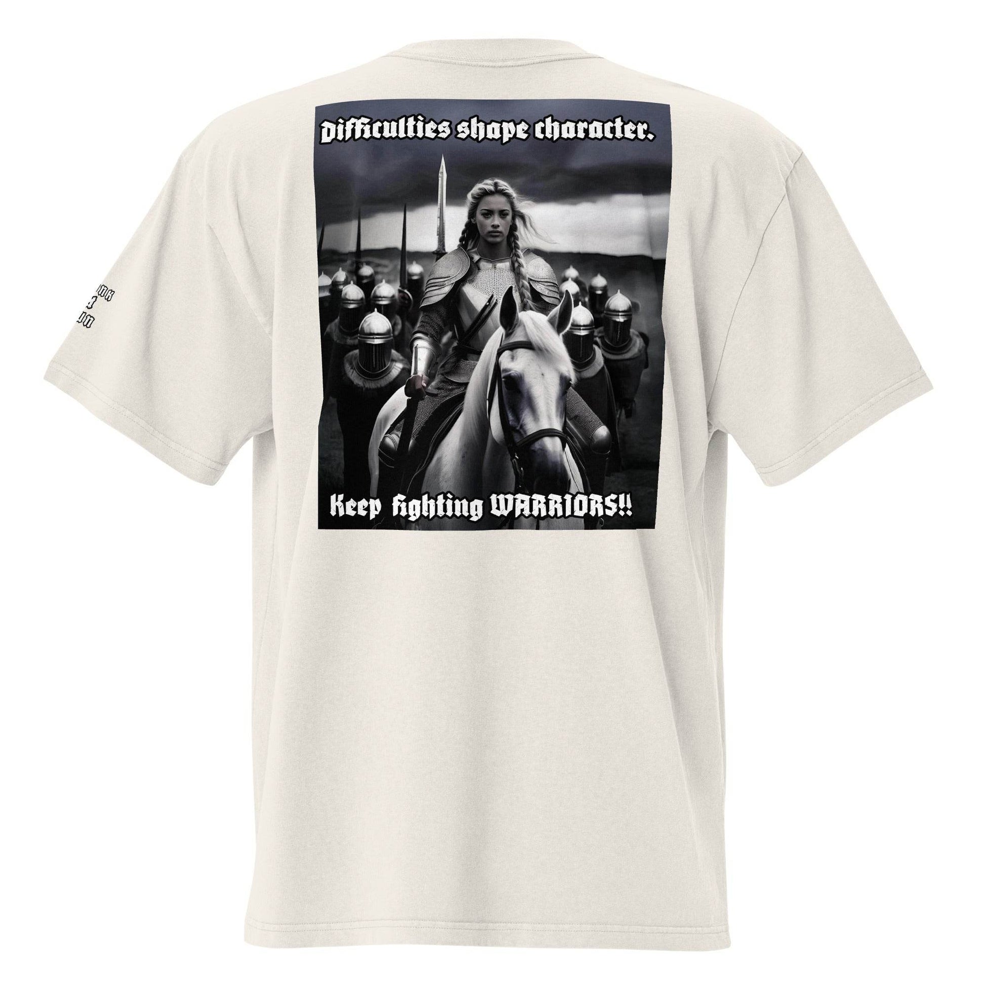 Unisex Oversized faded 100% carded cotton t-shirt Design #14 - Monk&Nun UnisexClothing