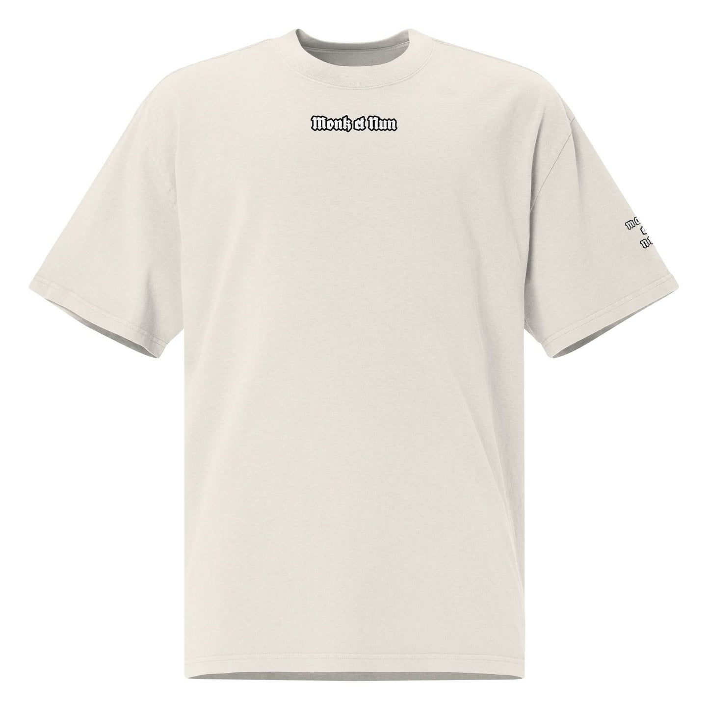 Unisex Oversized faded 100% carded cotton t-shirt Design #14 - Monk&Nun UnisexClothing