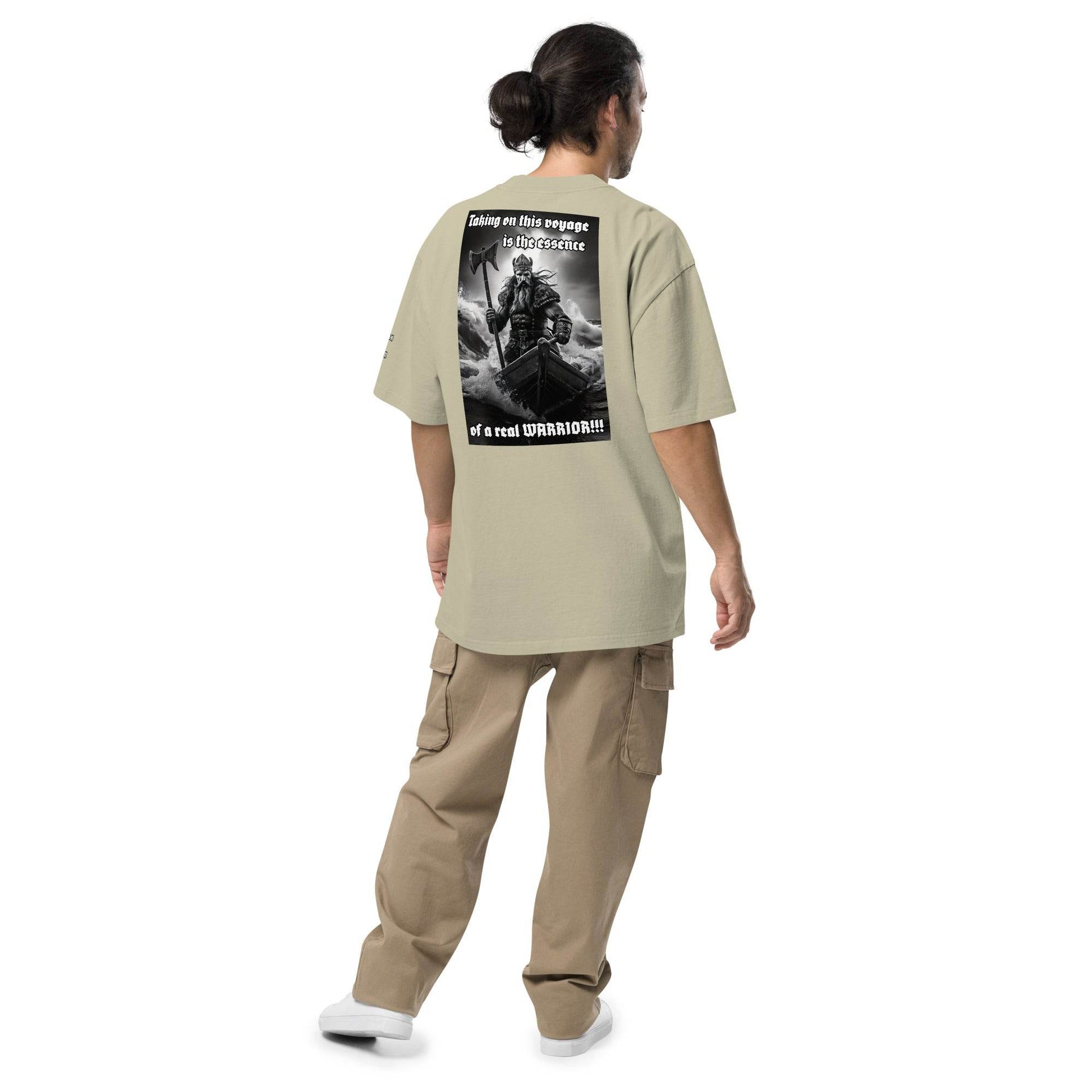 Unisex Oversized faded 100% carded cotton t-shirt Design #12 - Monk&Nun UnisexClothing