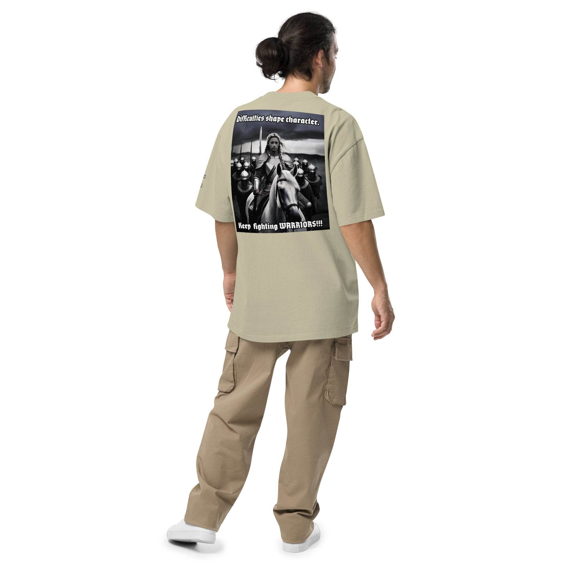 Unisex Oversized faded 100% carded cotton t-shirt Design #14 - Monk&Nun UnisexClothing